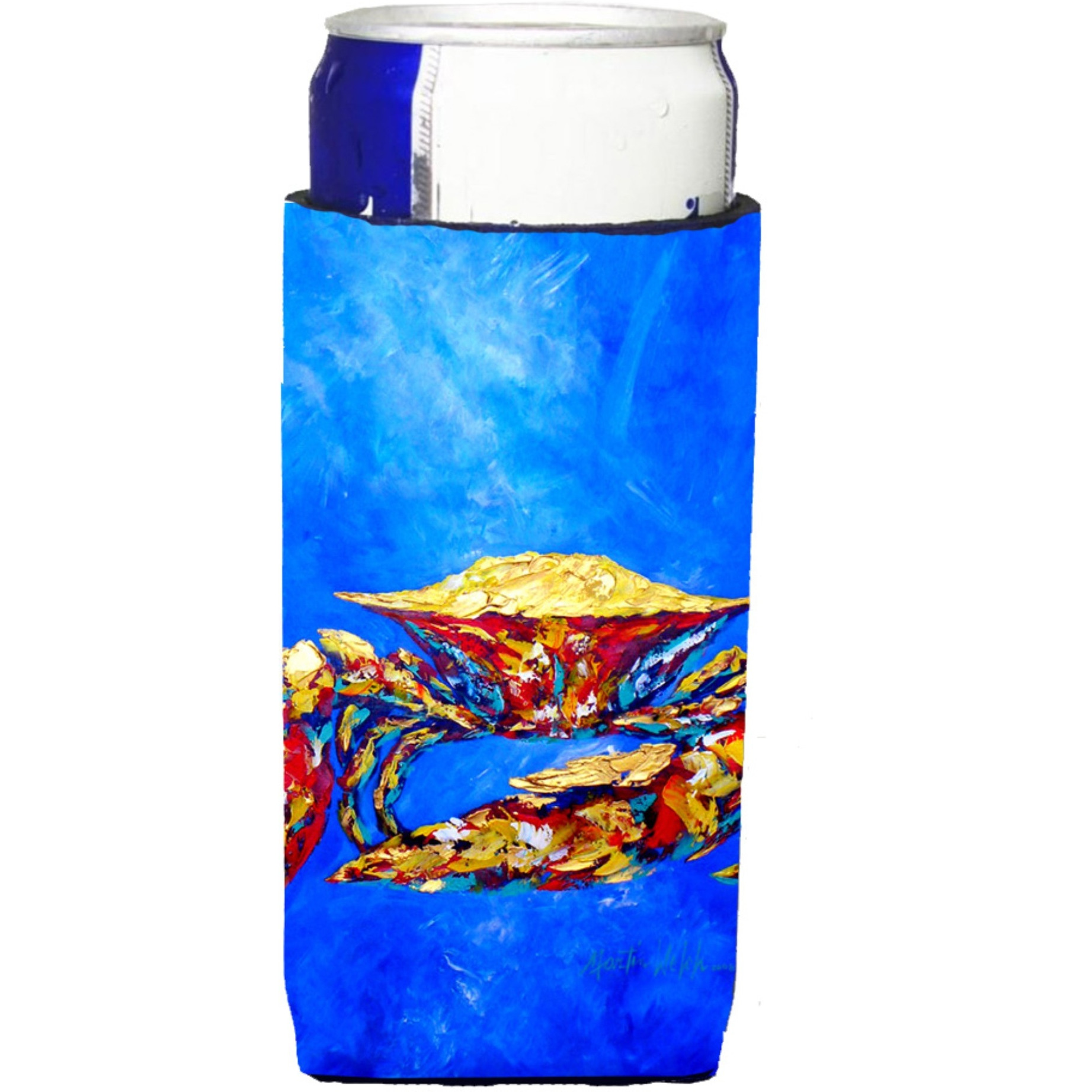 Blue Crab on Blue Sr. Ultra Beverage Insulators for slim cans MW1187MUK
