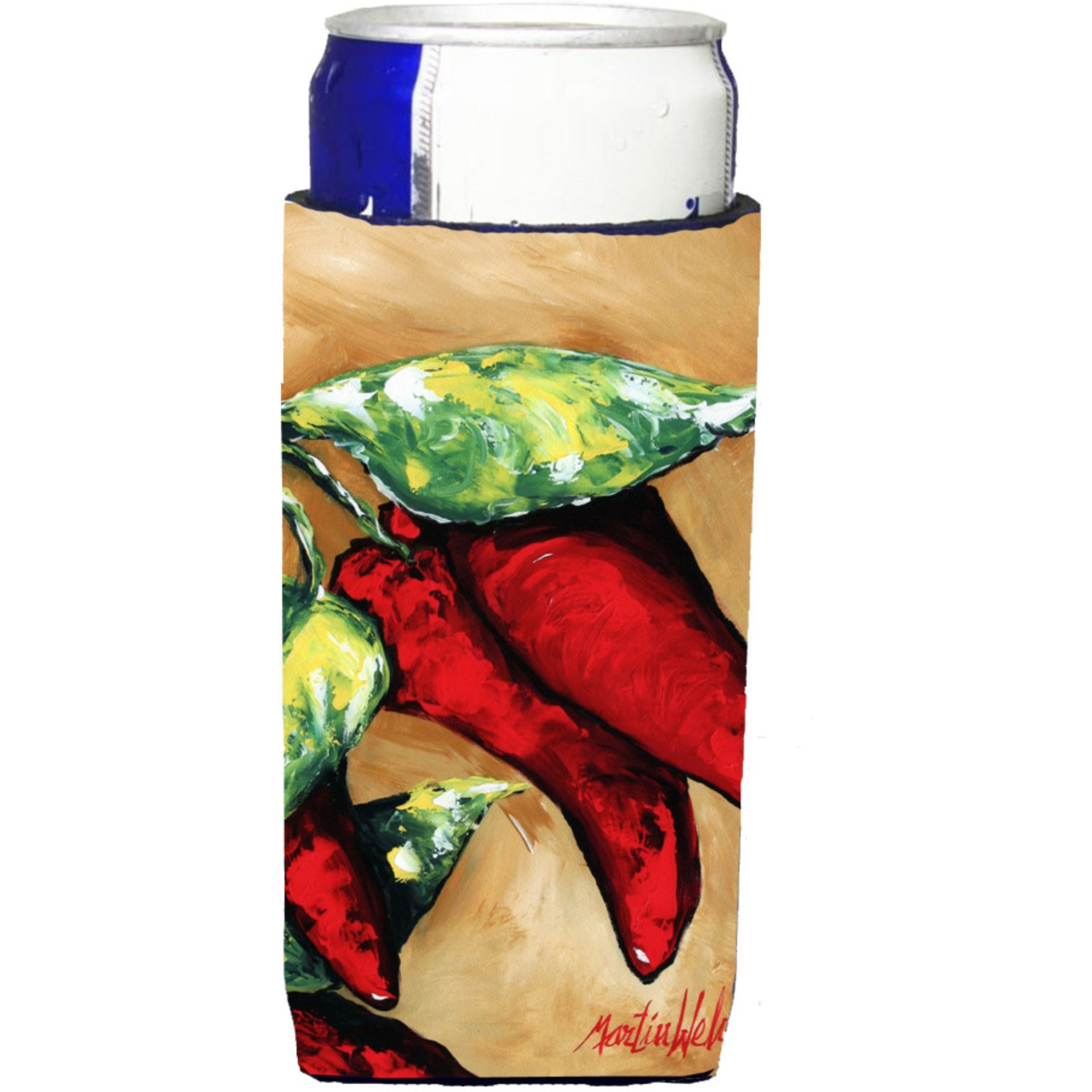 Hot Peppers Ultra Beverage Insulators for slim cans MW1198MUK