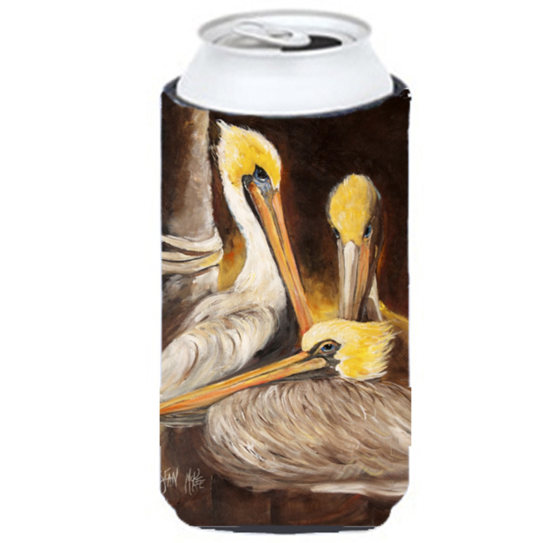 Brown Pelicans Tall Boy Beverage Insulator Hugger JMK1146TBC