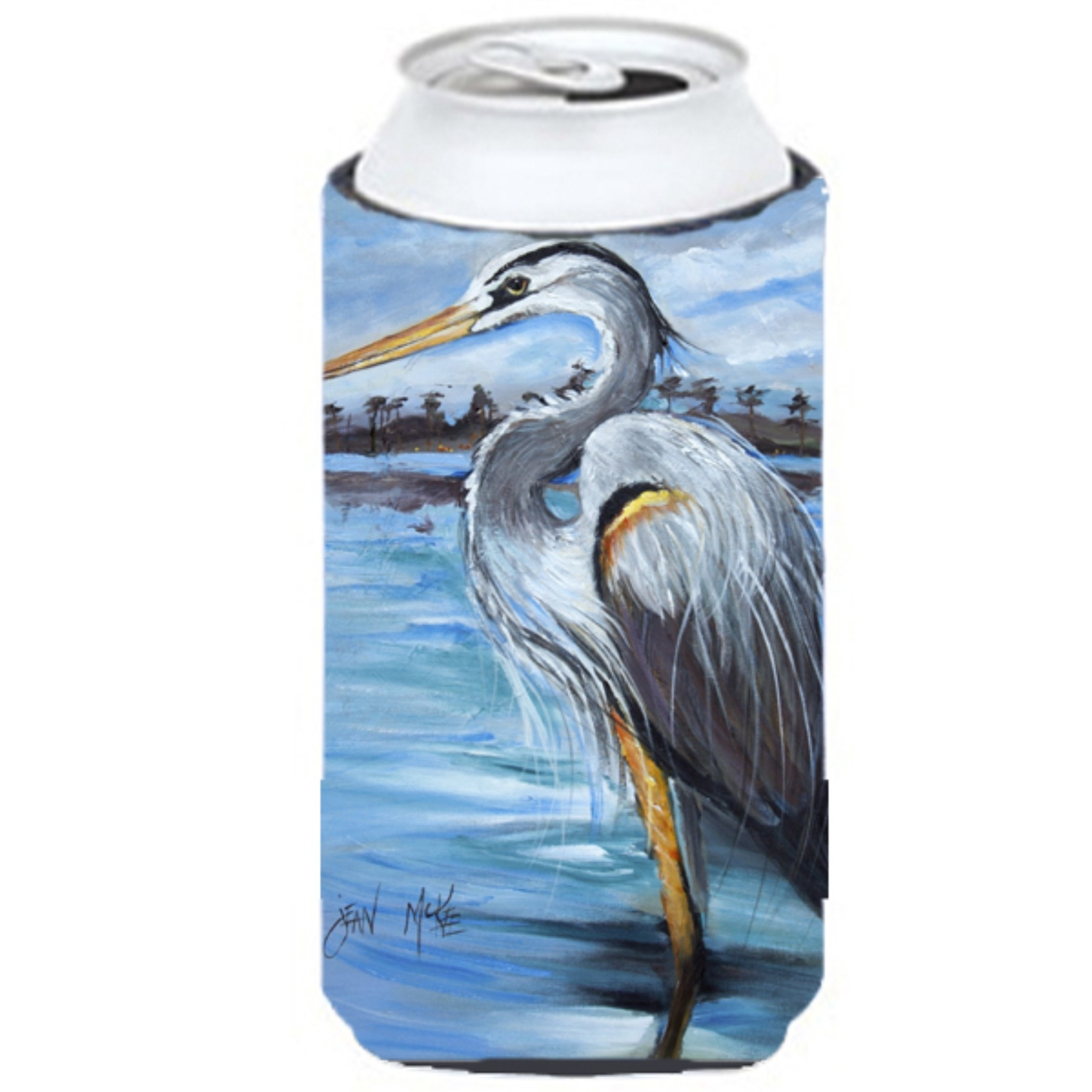 Blue Heron Gazing Tall Boy Beverage Insulator Hugger JMK1148TBC