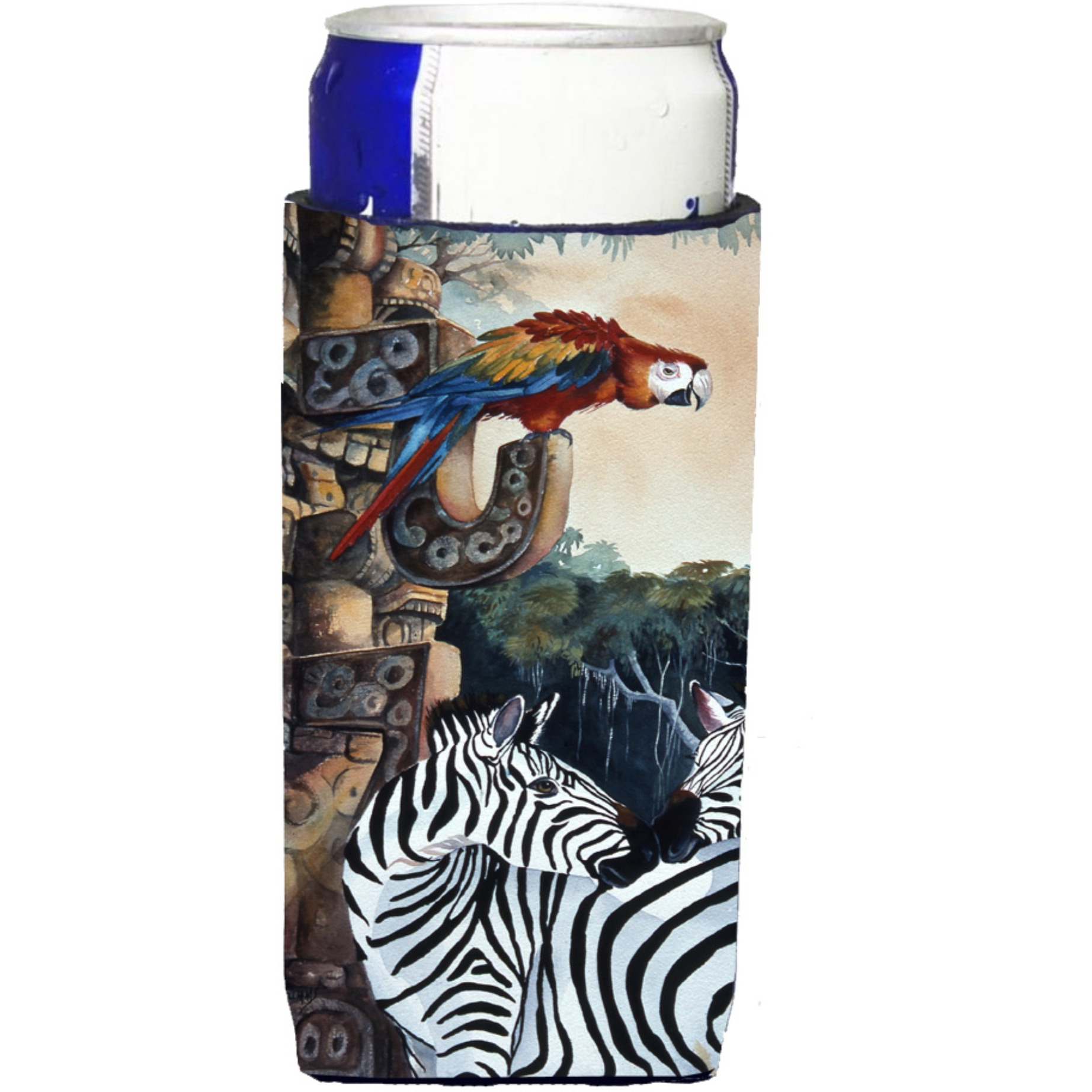 Zebras and Parrots Ultra Beverage Insulators for slim cans JMK1200MUK