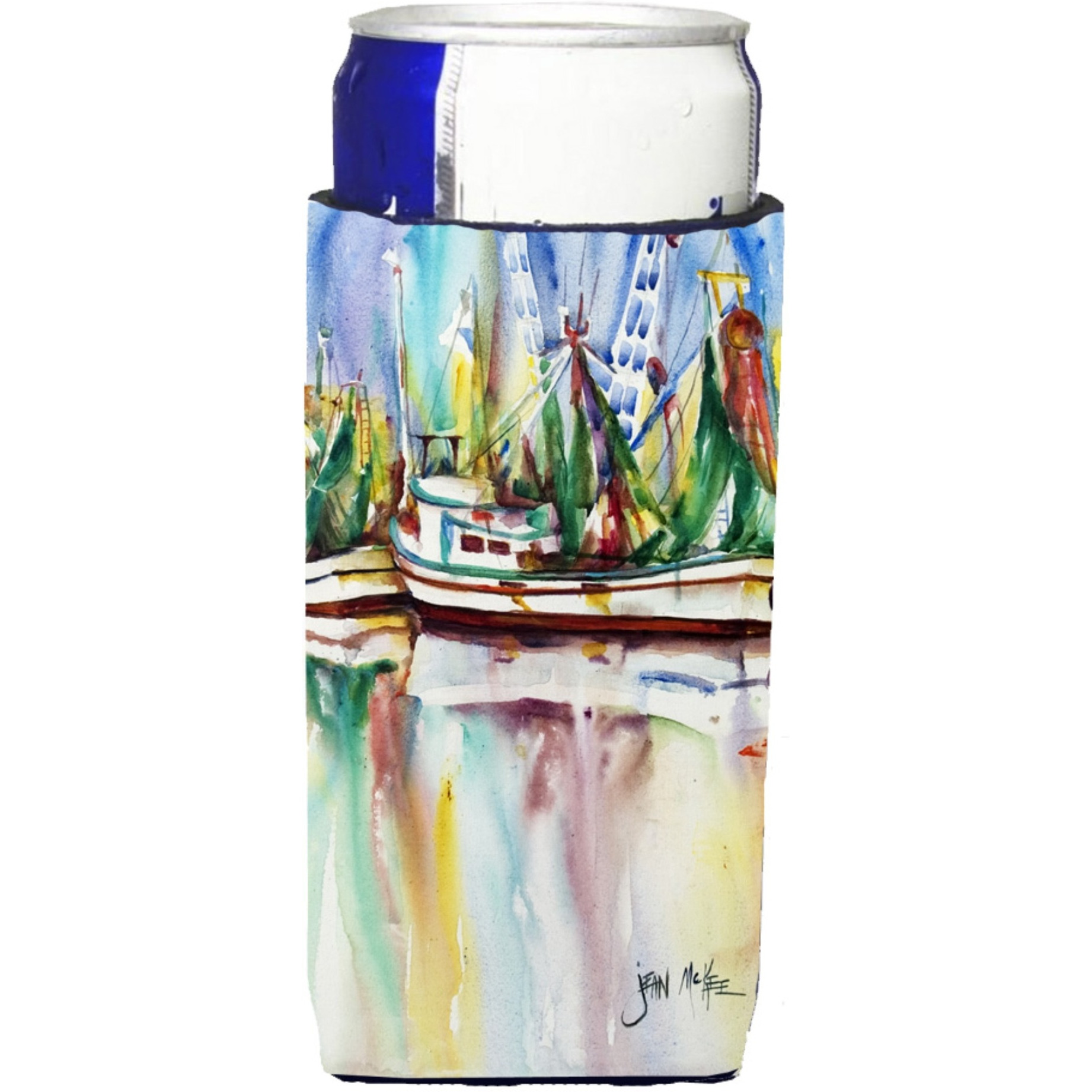 Ocean Springs Shrimp Boats Ultra Beverage Insulators for slim cans JMK1156MUK
