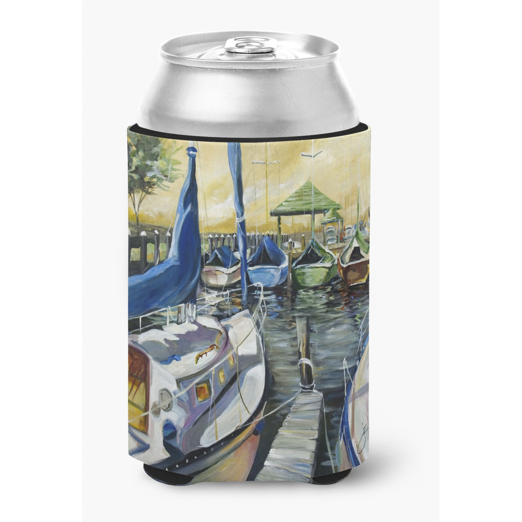 Seven Boats Sailboats Can or Bottle Hugger JMK1231CC