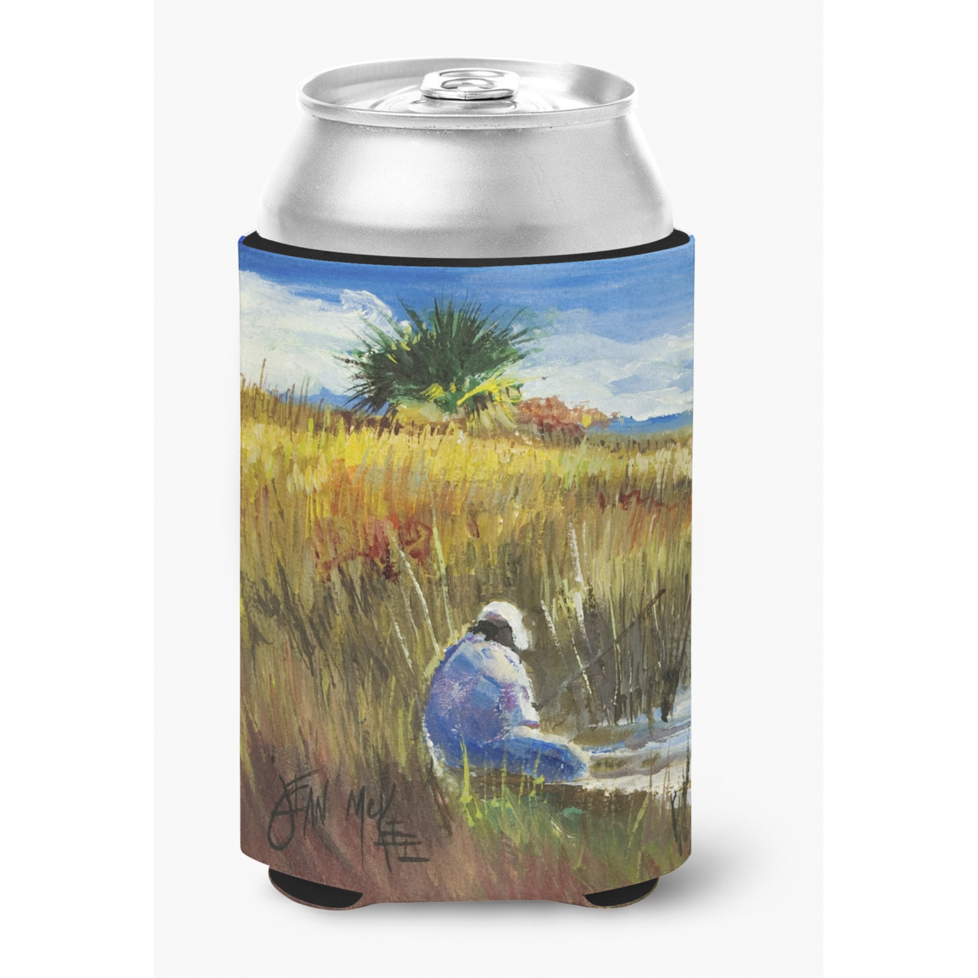Fishing on the bank Can or Bottle Hugger JMK1274CC