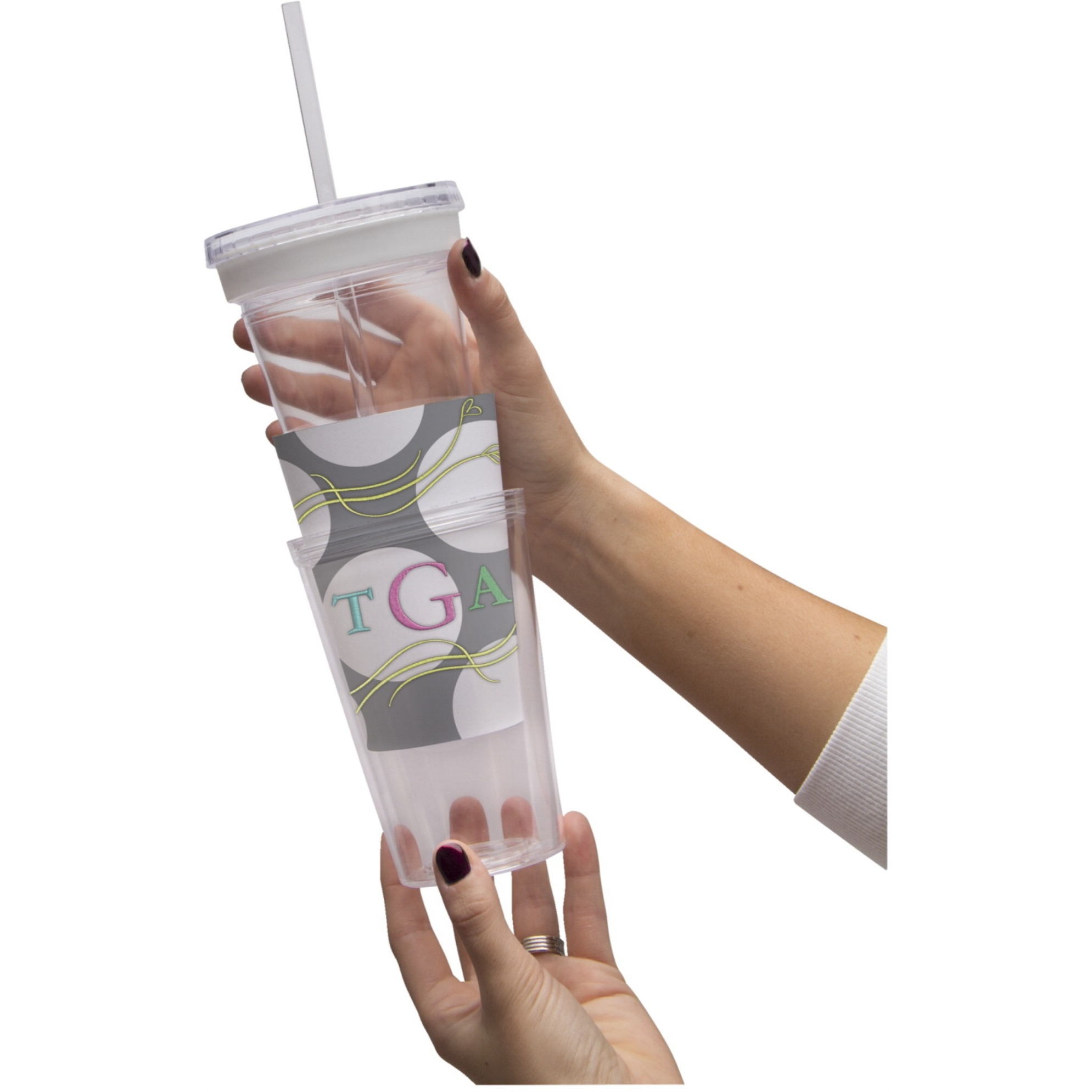 Thermo-Temp Photo Tumbler with Straw, 16 Ounces