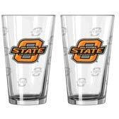 Oklahoma State Cowboys Glass Pint 16oz 3 Color CO