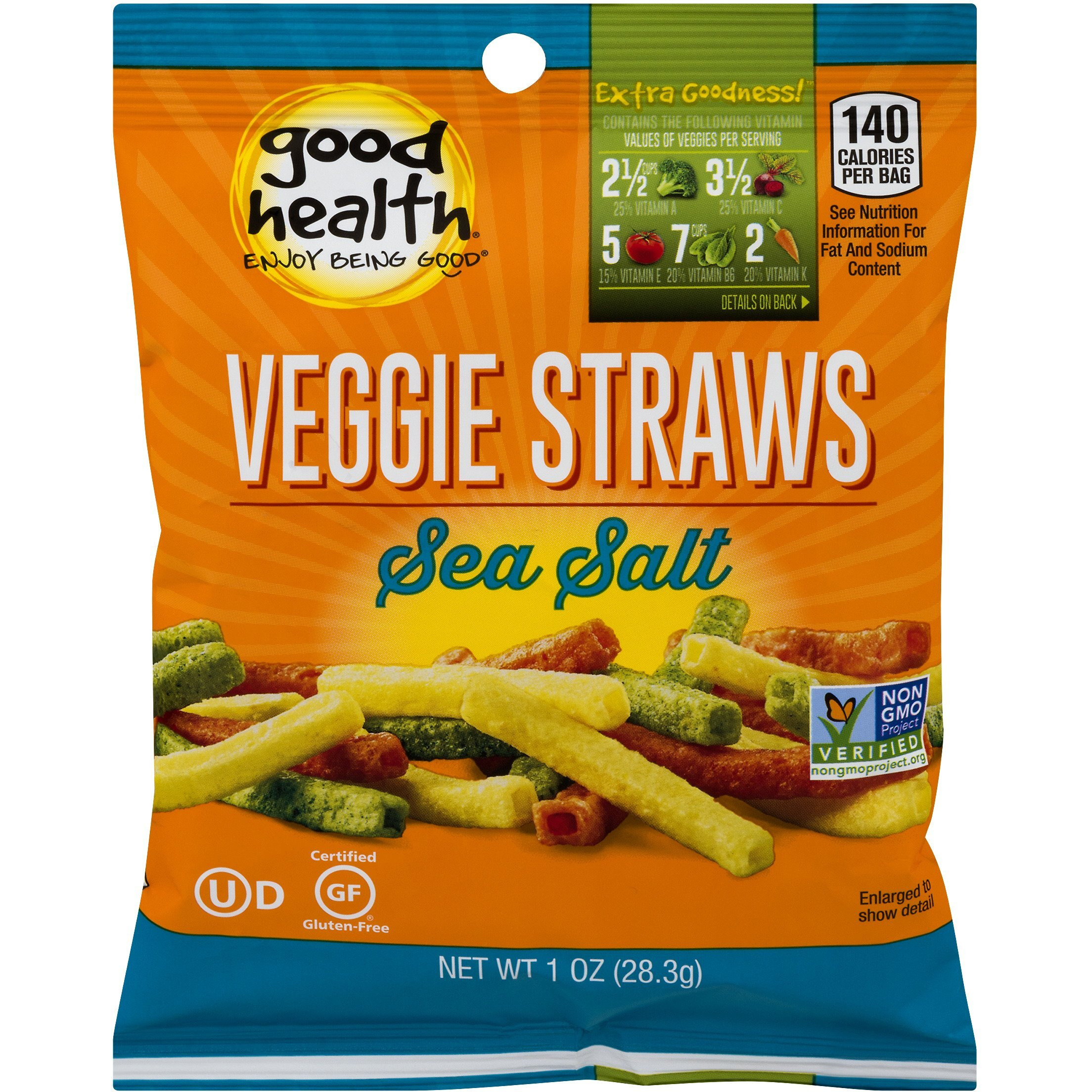 Good Health Veggie Straws - Sea Salt - Case of 24 - 1 oz. (24x1 OZ)