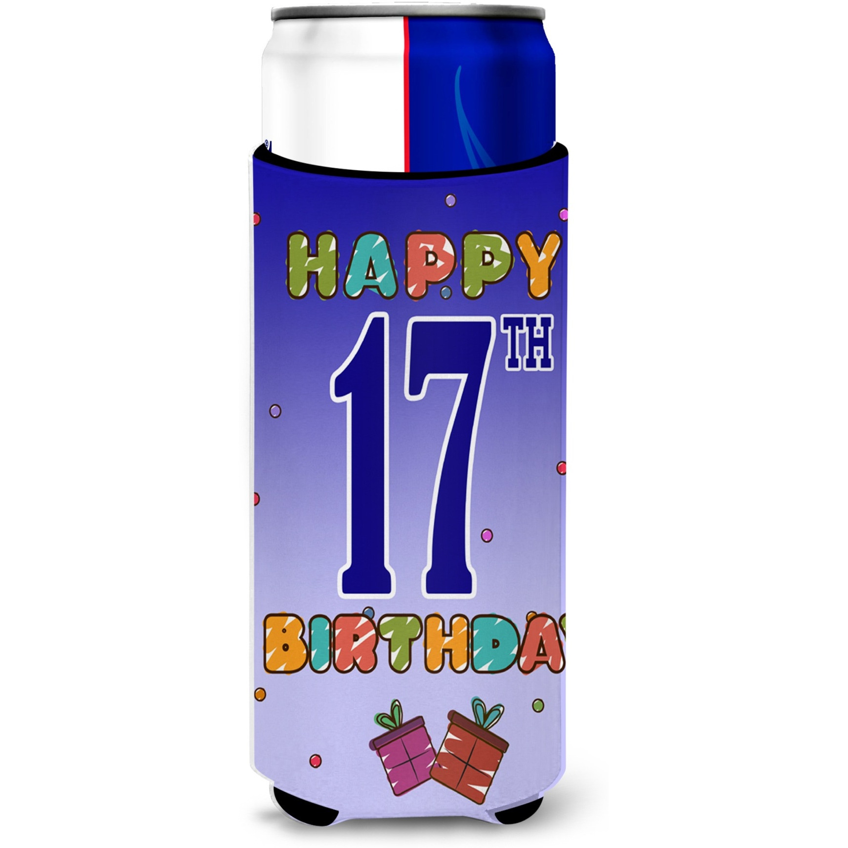 Happy 17th Birthday Ultra Beverage Insulators for slim cans CJ1108MUK