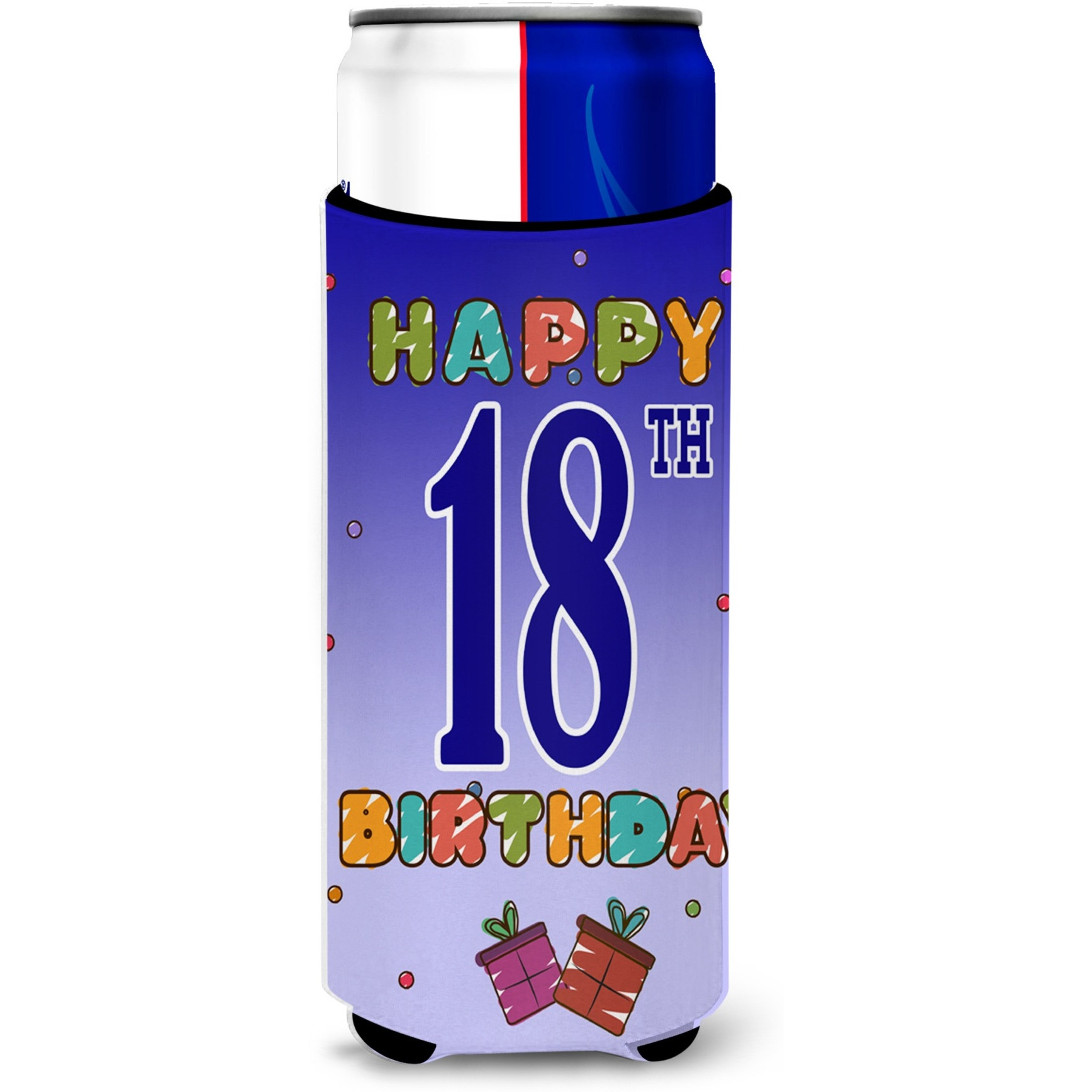 Happy 18th Birthday Ultra Beverage Insulators for slim cans CJ1109MUK