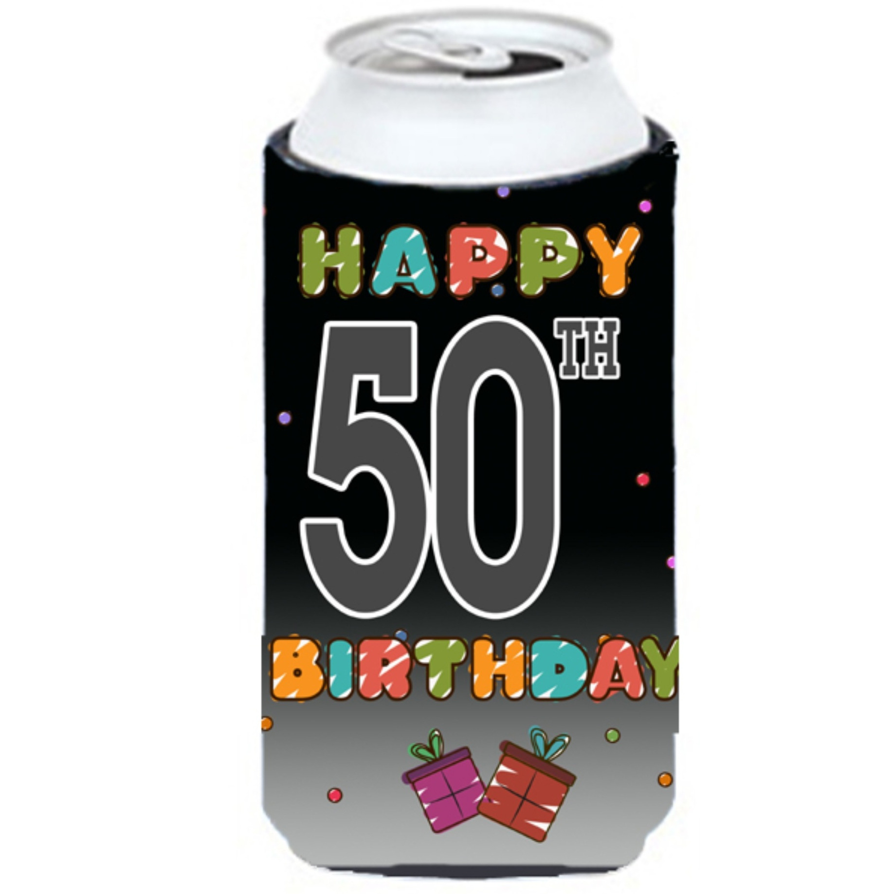 Happy 50th Birthday Tall Boy Beverage Insulator Hugger CJ1124TBC