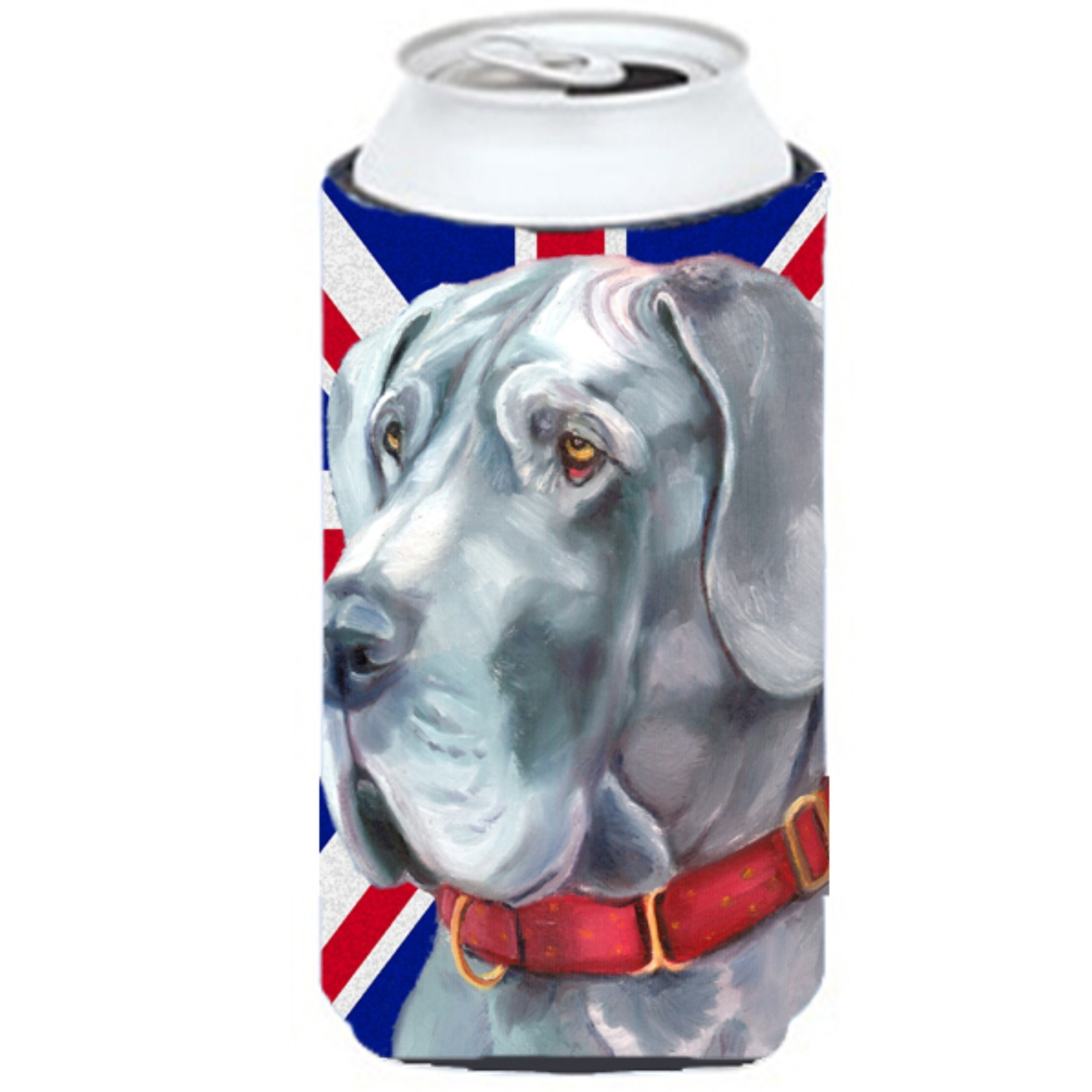 Great Dane with English Union Jack British Flag Tall Boy Beverage Insulator Hugger LH9598TBC
