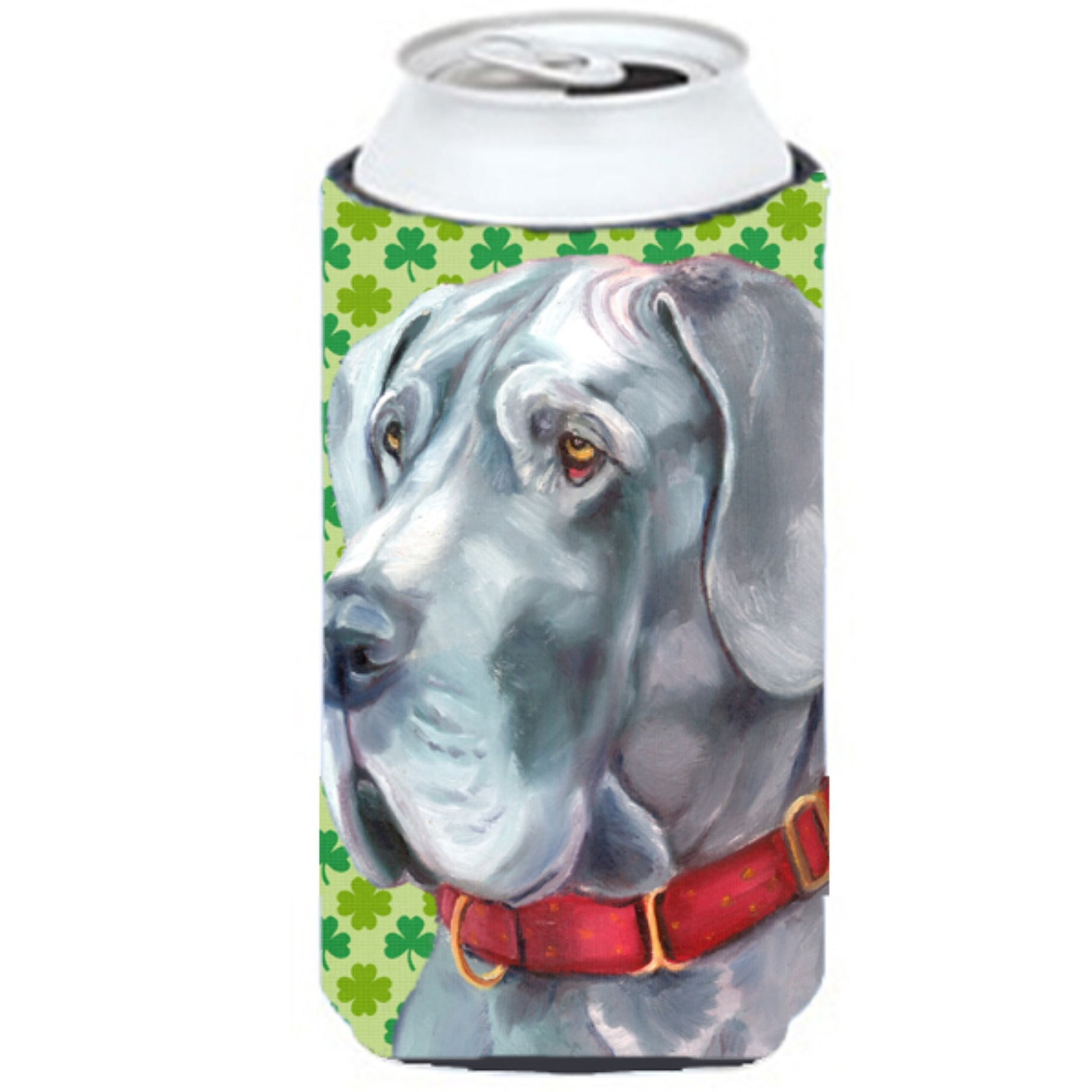 Great Dane St. Patricks Day Shamrock Tall Boy Beverage Insulator Hugger LH9570TBC
