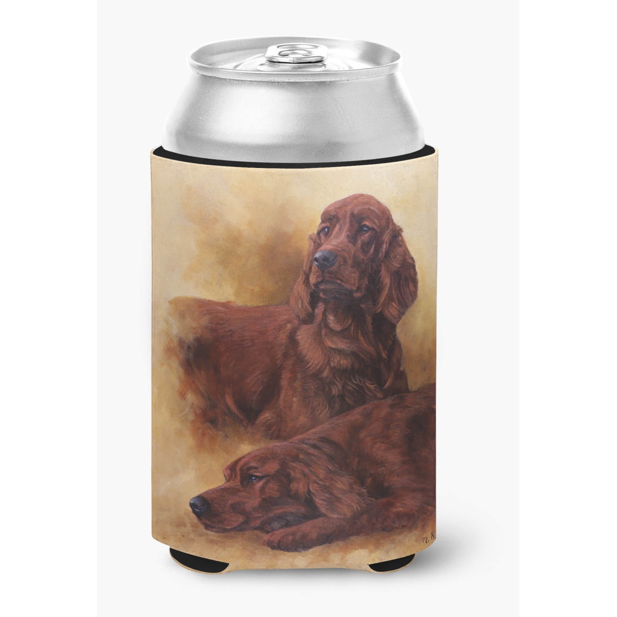 Carolines Treasures HMHE0181CC Red Irish Setters Portrait by Michael Herring Can or Bottle Hugger, Multicolor