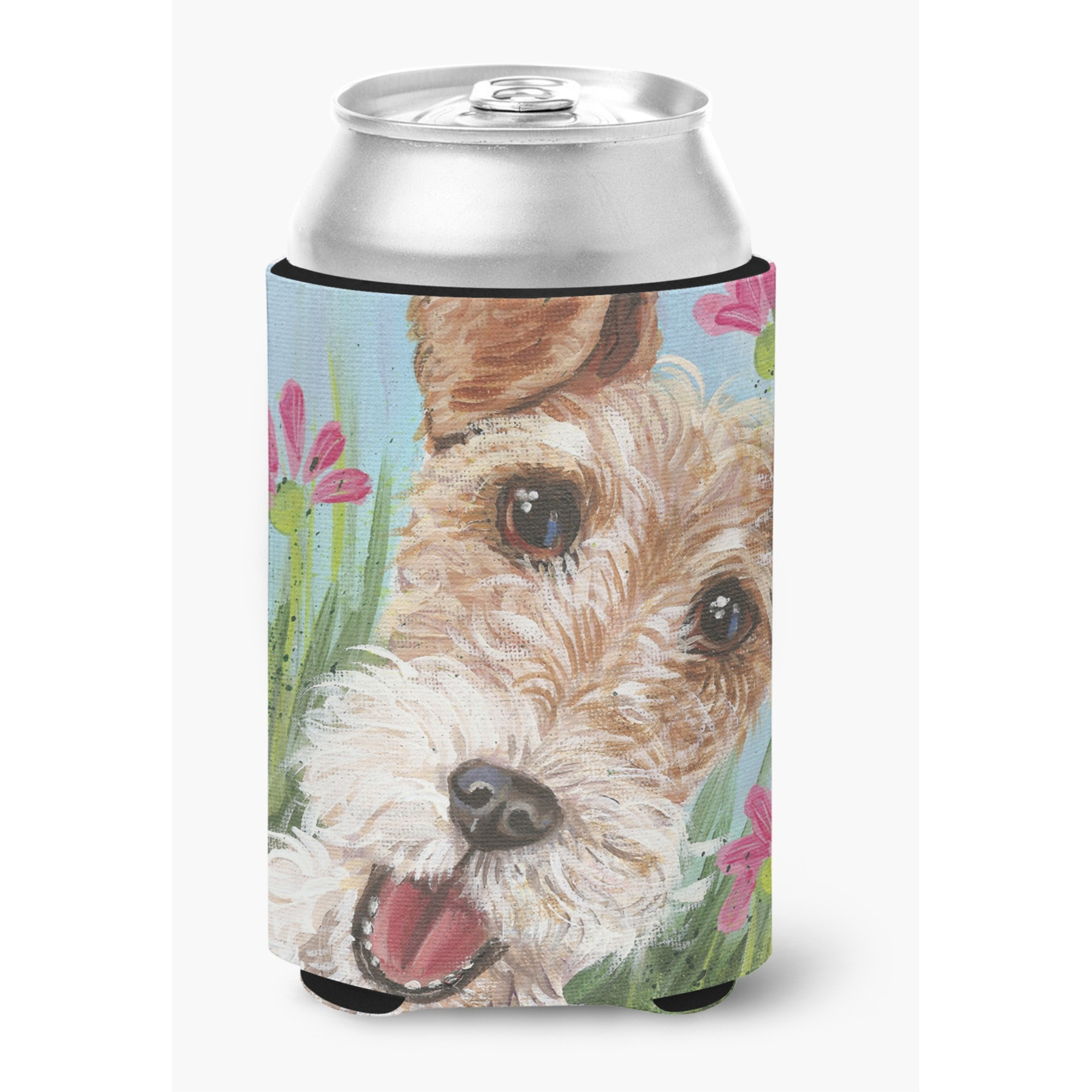 Carolines Treasures JYJ0178CC Fox Terrier by Judith Yates Can or Bottle Hugger, Multicolor