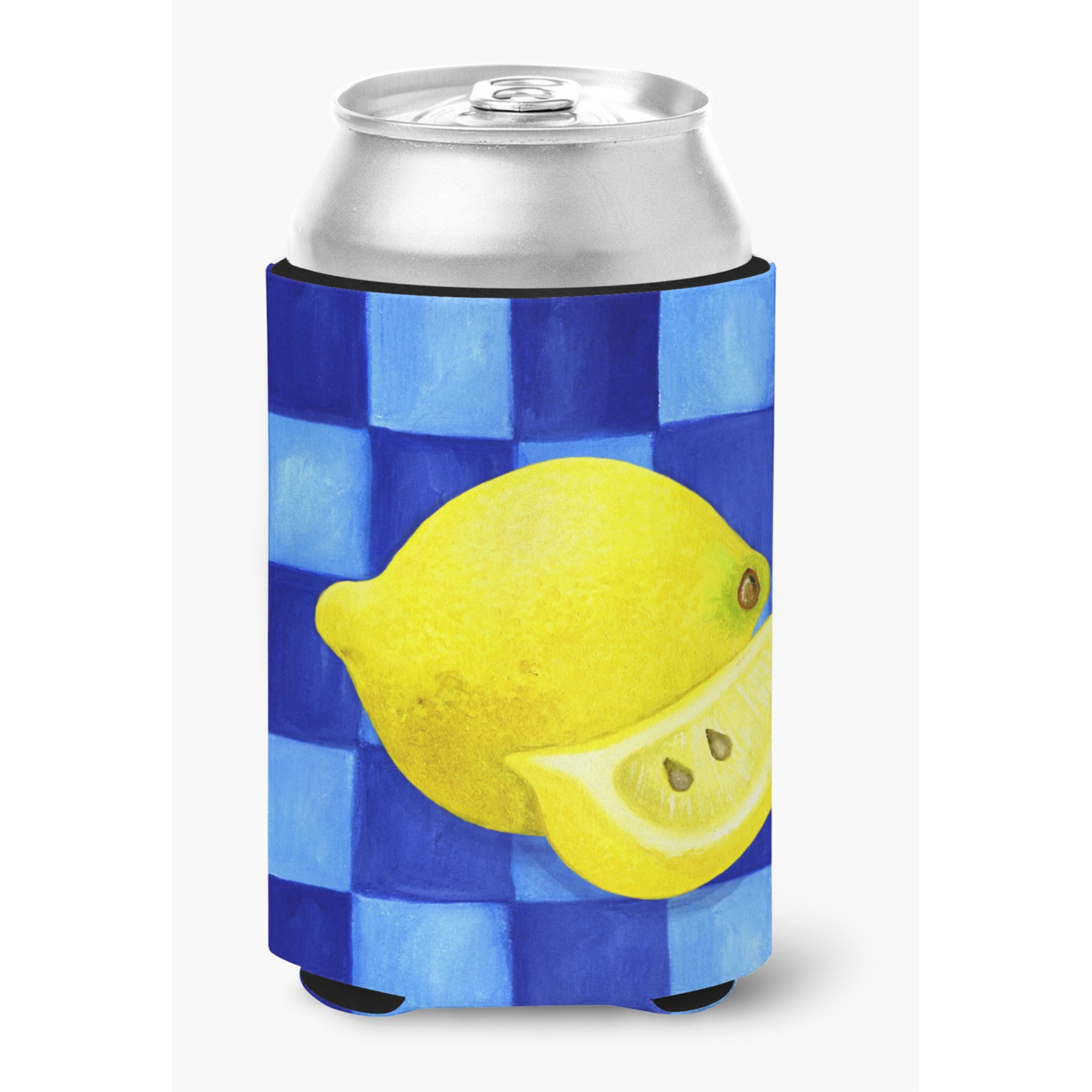 Carolines Treasures WHW0116CC Lemon in Blue by Ute Nuhn Can or Bottle Hugger, Multicolor