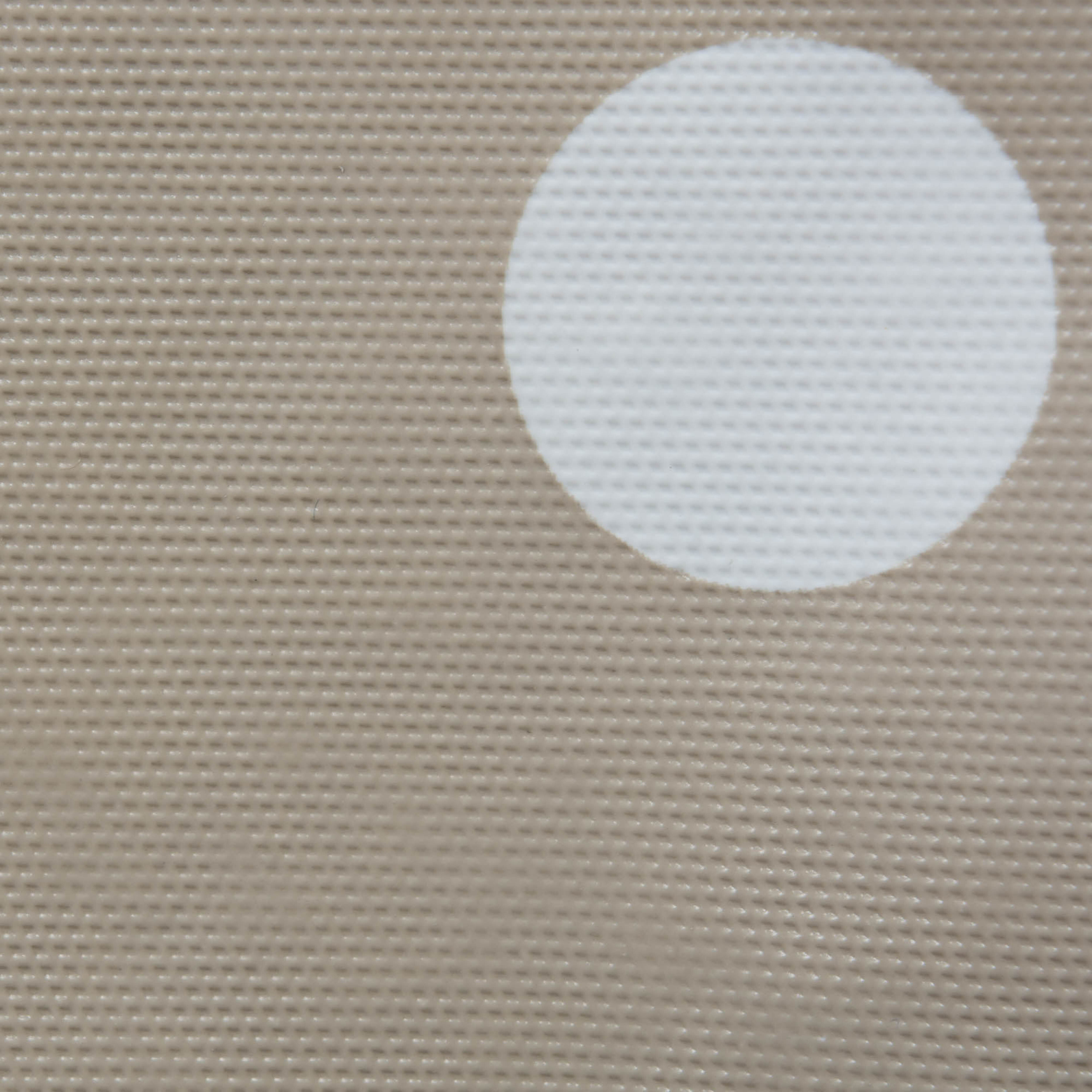J&M Natural Polka Dot Vinyl Tablecloth 70 Round