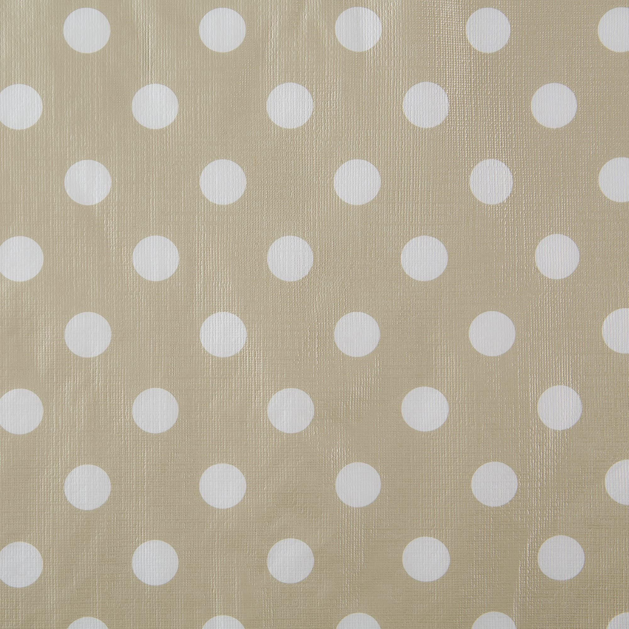 J&M Natural Polka Dot Vinyl Tablecloth 60x102