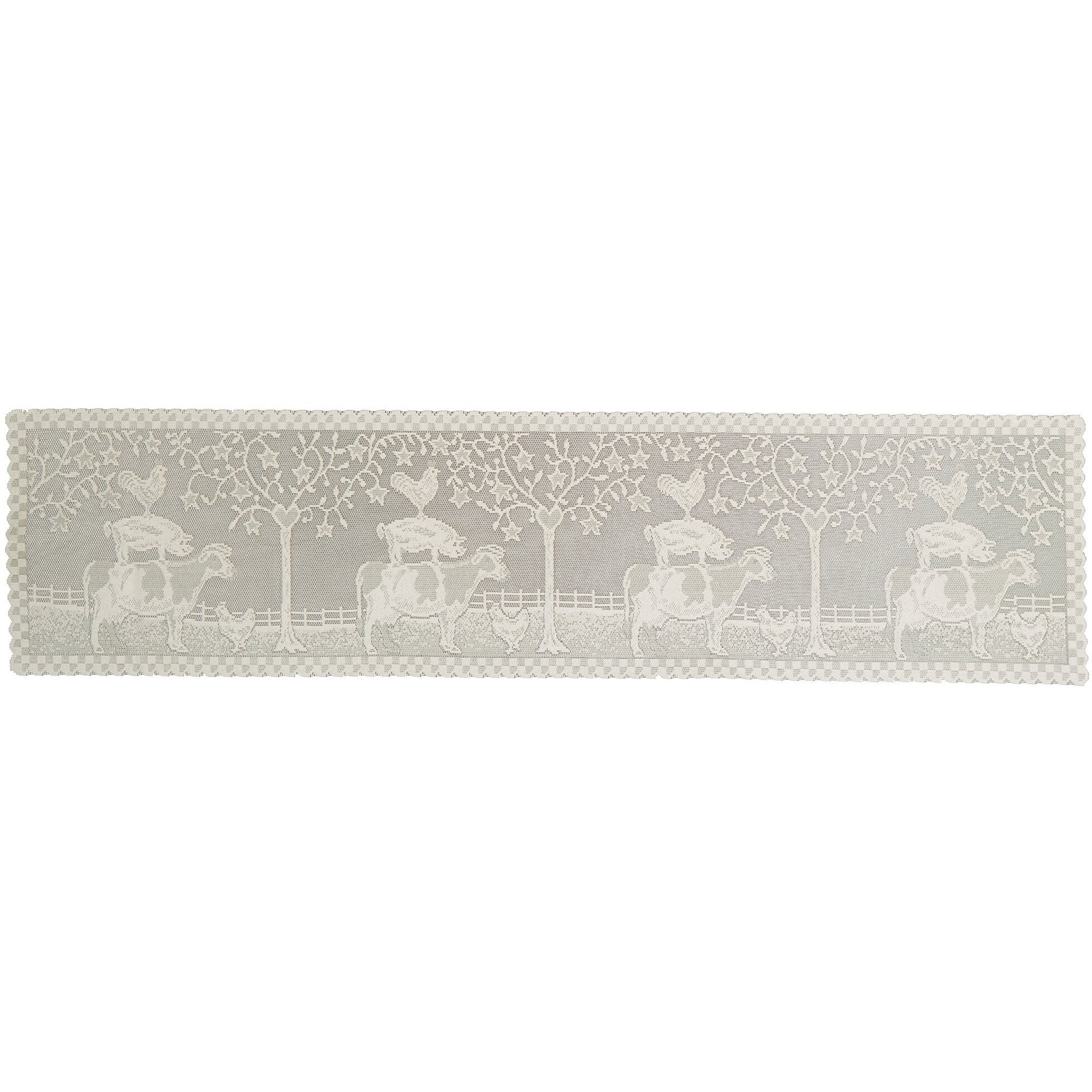 Heritage Lace FH-1460NA 14 x 60 in. Farmhouse Table Runner  Natural
