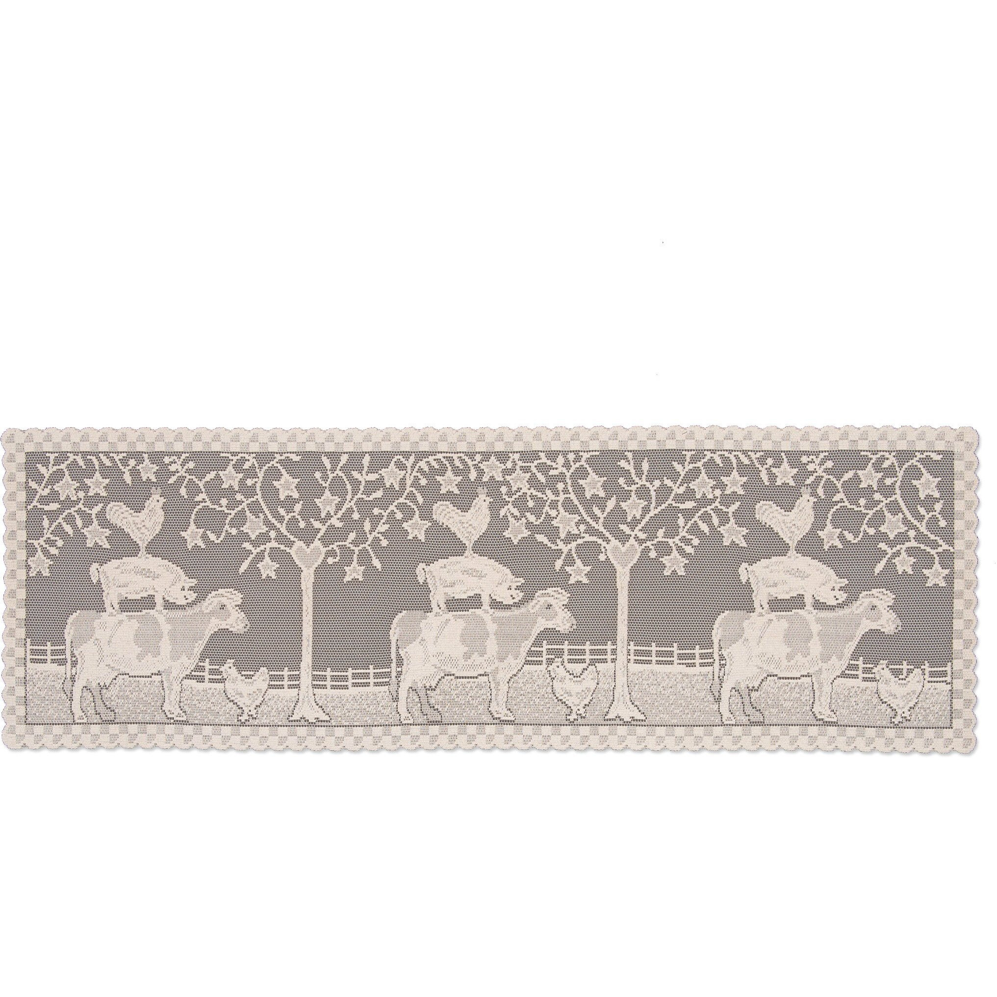 Heritage Lace FH-1445NA 14 x 45 in. Farmhouse Table Runner  Natural