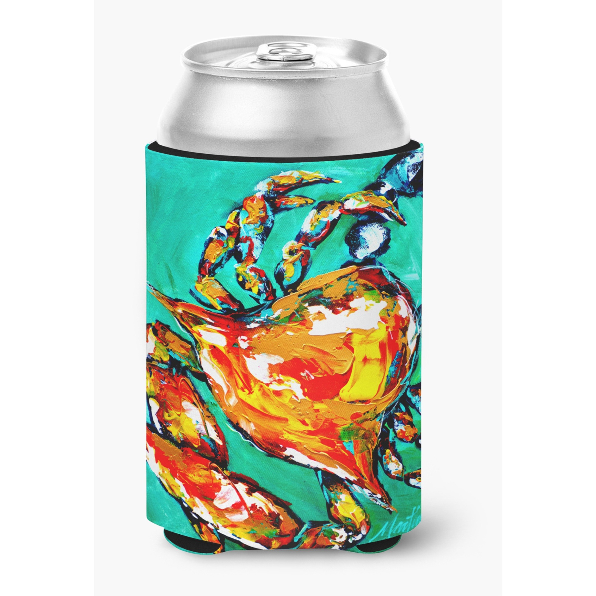 Carolines Treasures MW1142CC Crab Can Or Bottle Hugger, Multicolor