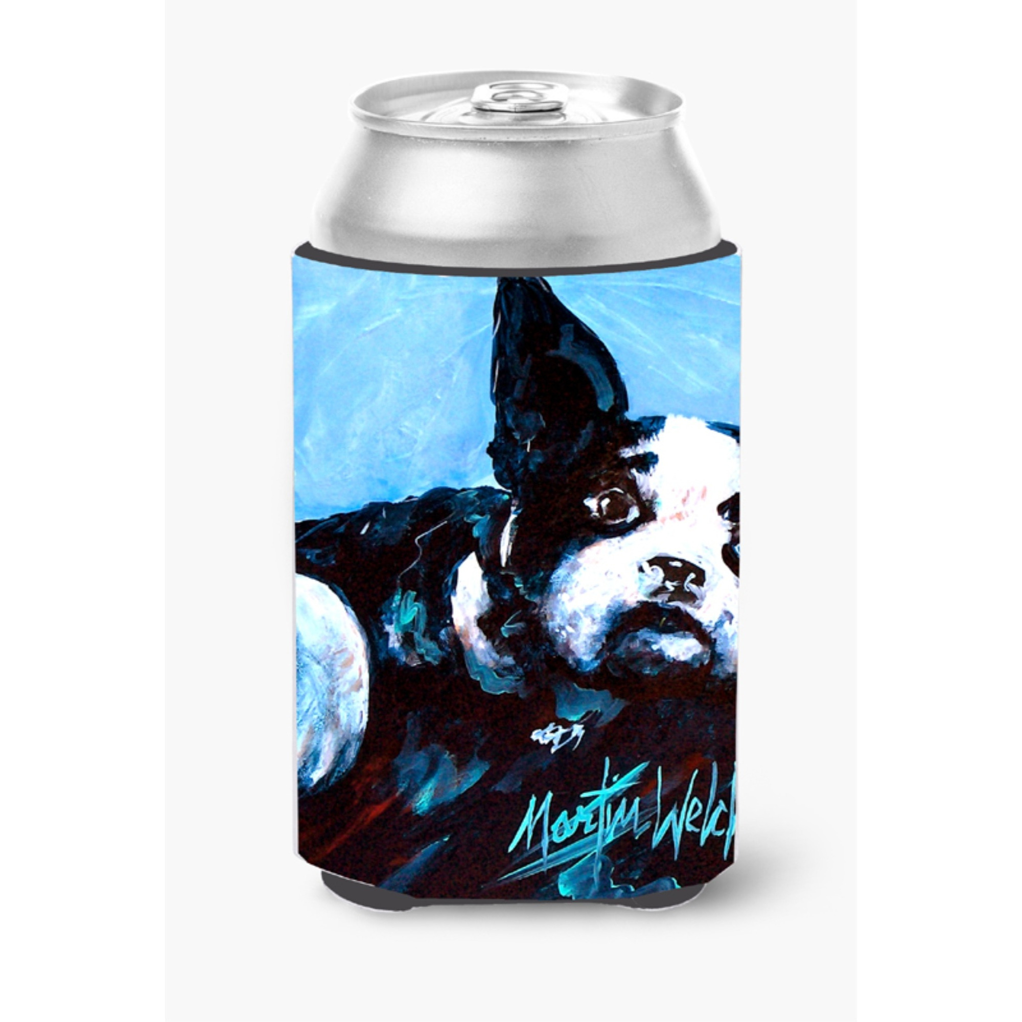 Carolines Treasures MW1240CC Boston Terrier Just Jake Can Or Bottle Hugger, Multicolor