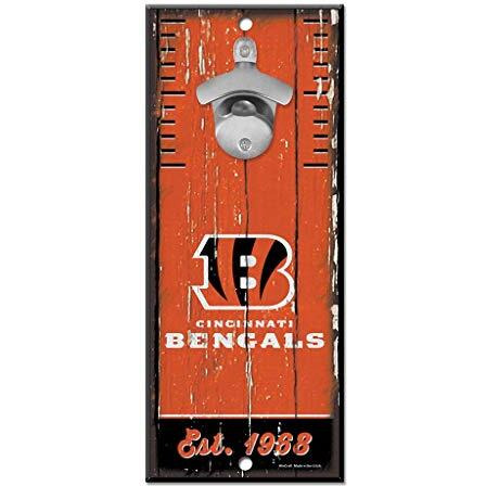 Cincinnati Bengals Sign Wood 5x11 Bottle Opener - Special Order