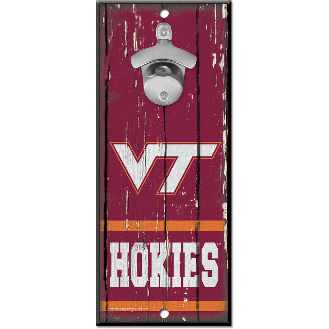 Virginia Tech Hokies Sign Wood 5x11 Bottle Opener
