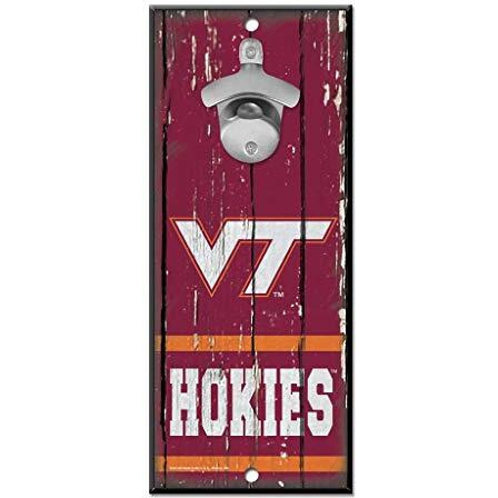 Virginia Tech Hokies Sign Wood 5x11 Bottle Opener