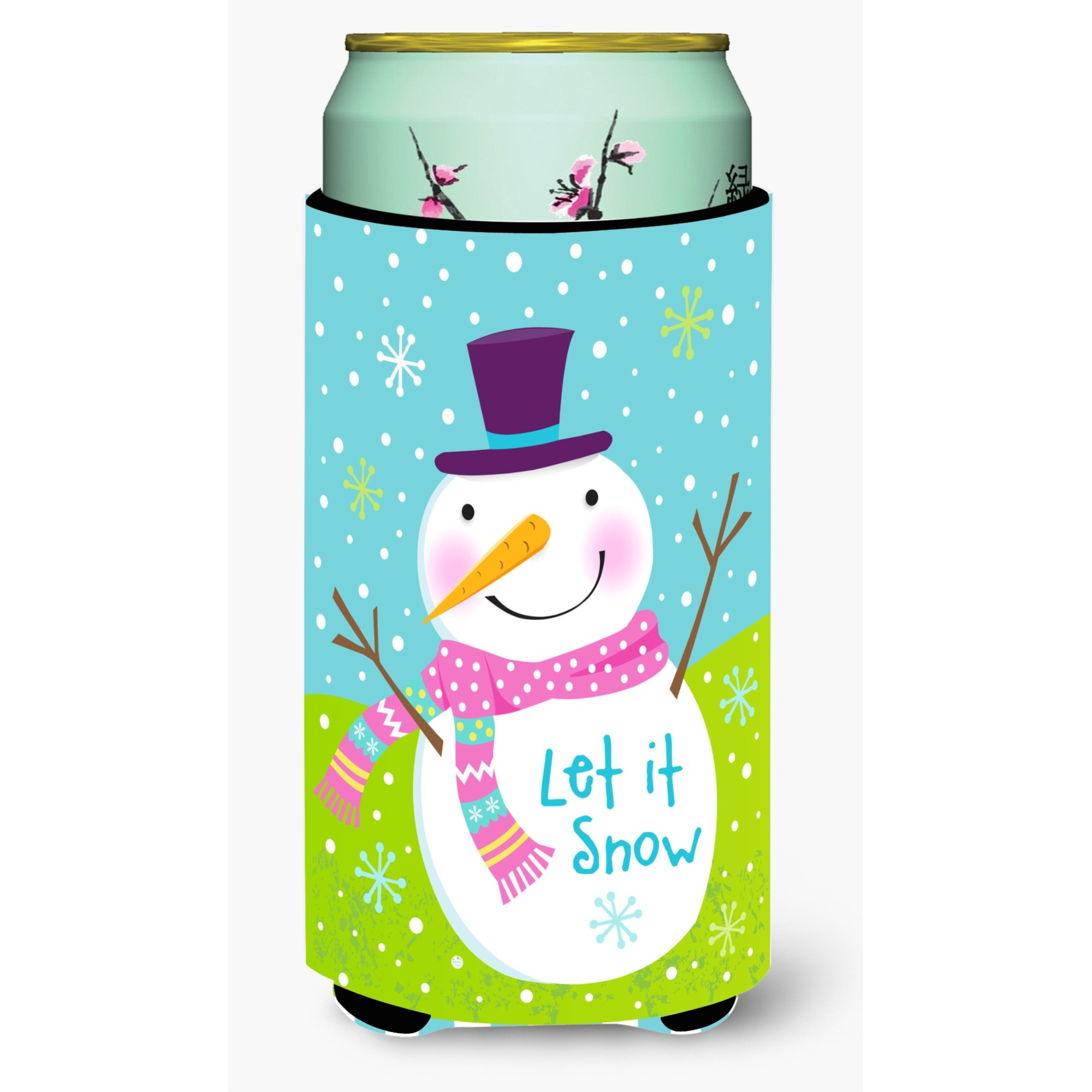 Carolines Treasures VHA3017TBC Christmas Snowman Let it Snow Tall Boy Koozie Hugger, Multicolor