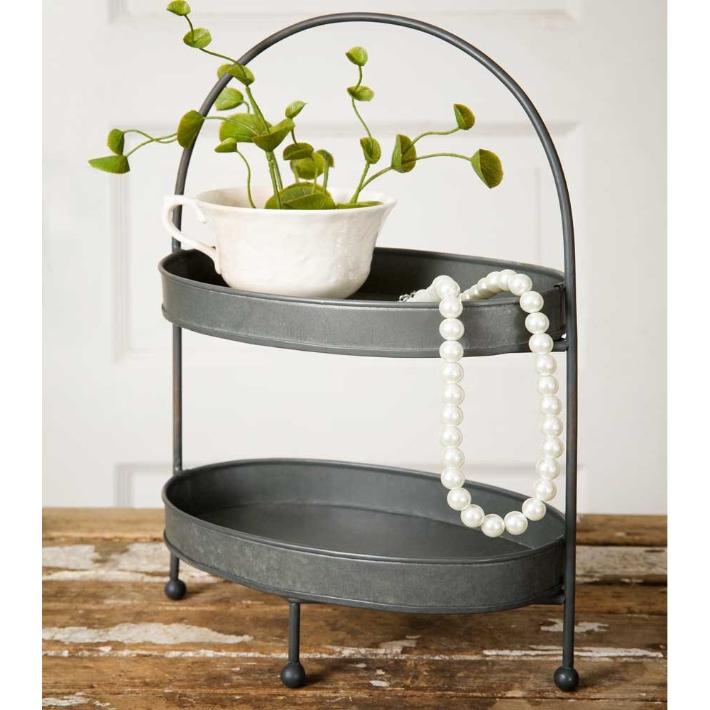 Two-Tier Metal Tray