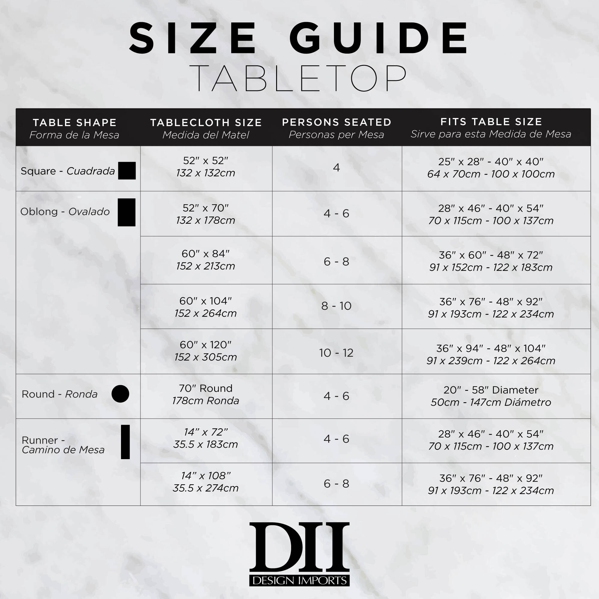DII Blue Solid Chambray Tablecloth 70 Round