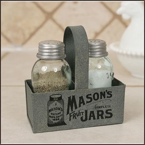 Mason Jar Box Salt and Pepper Caddy - Box of 2