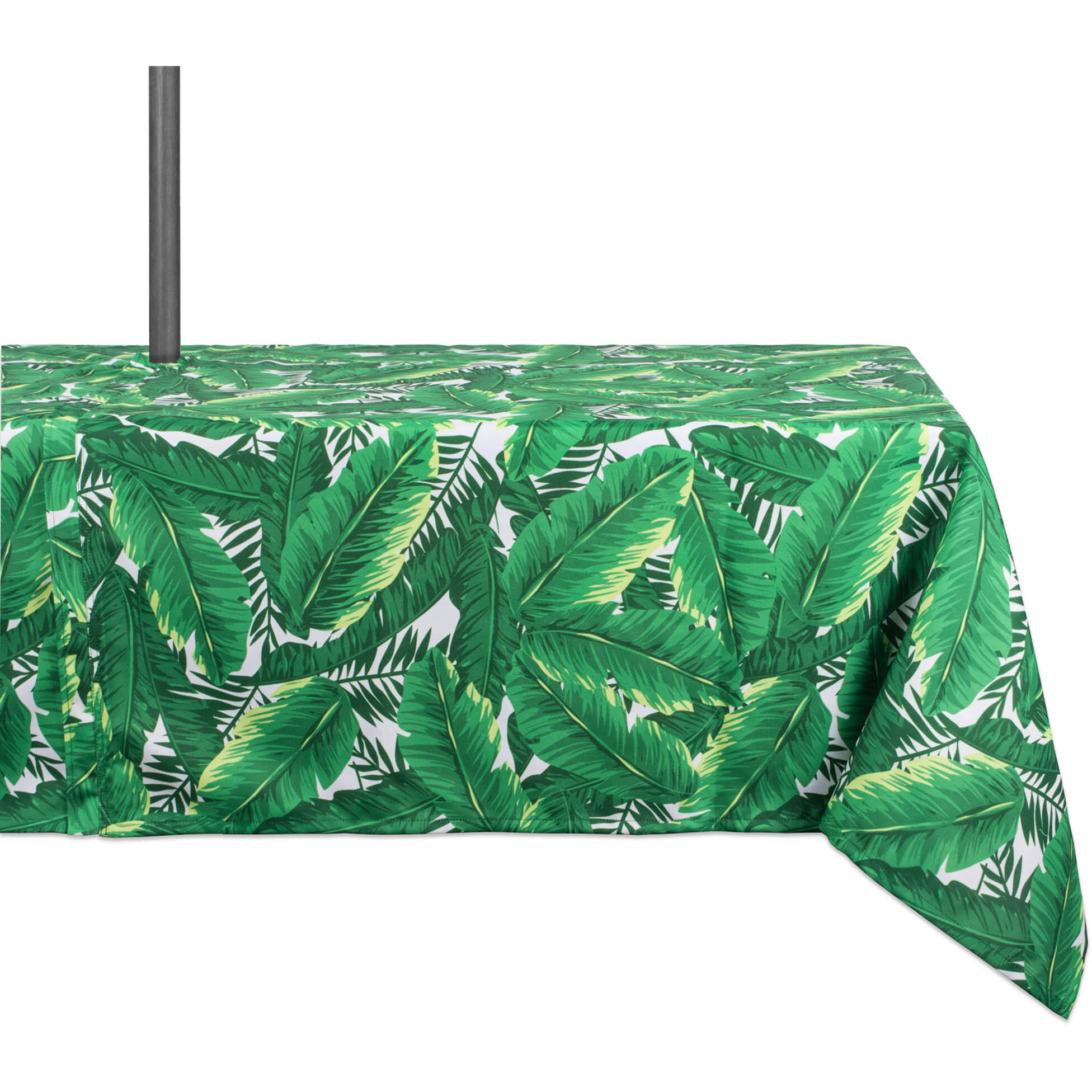 DII Banana Leaf Outdoor Tablecloth With Zipper