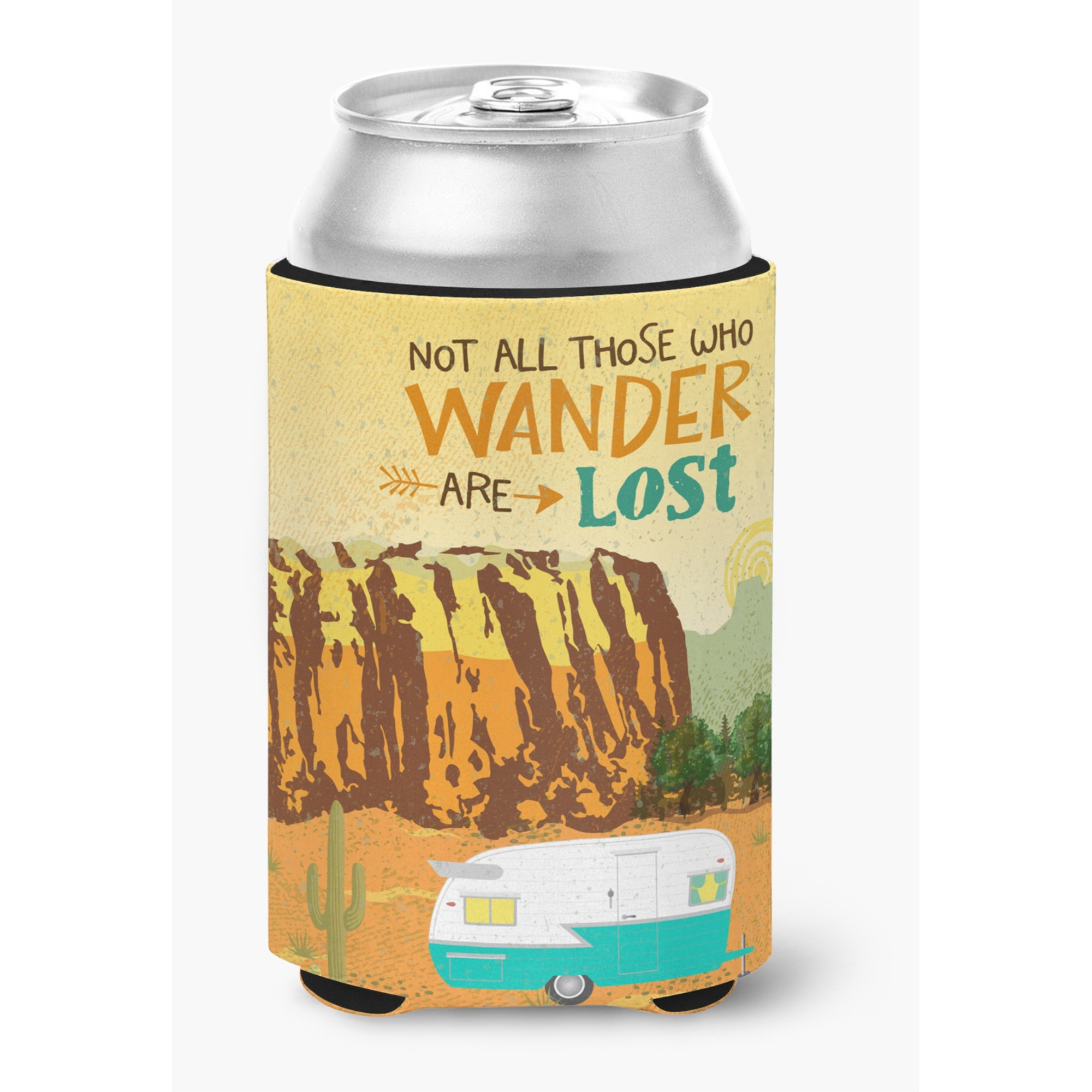 Carolines Treasures Retro Camper Camping Wander Can or Bottle Hugger, Can Hugger, Multicolor