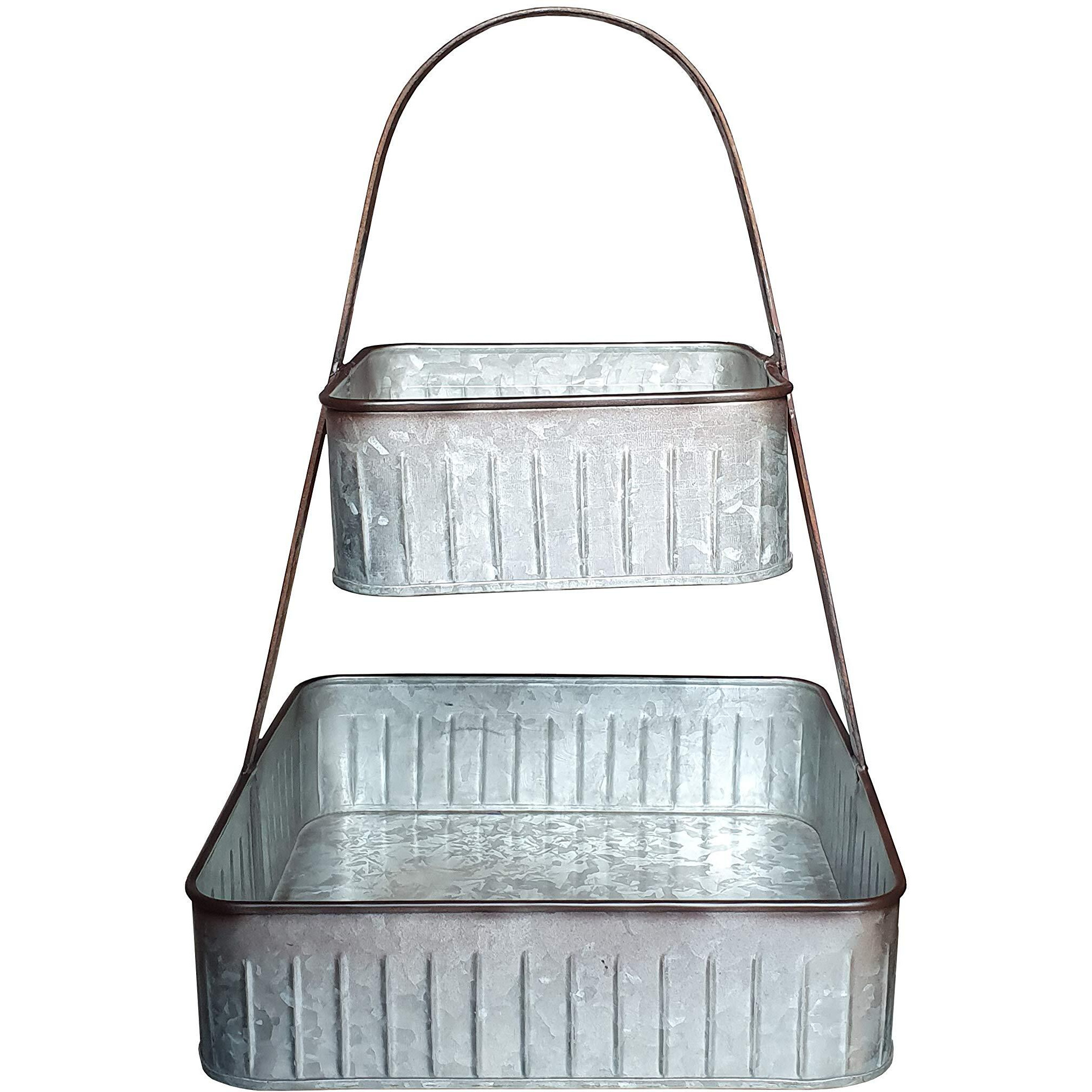 Two-Tiered Corrugated Square Tray