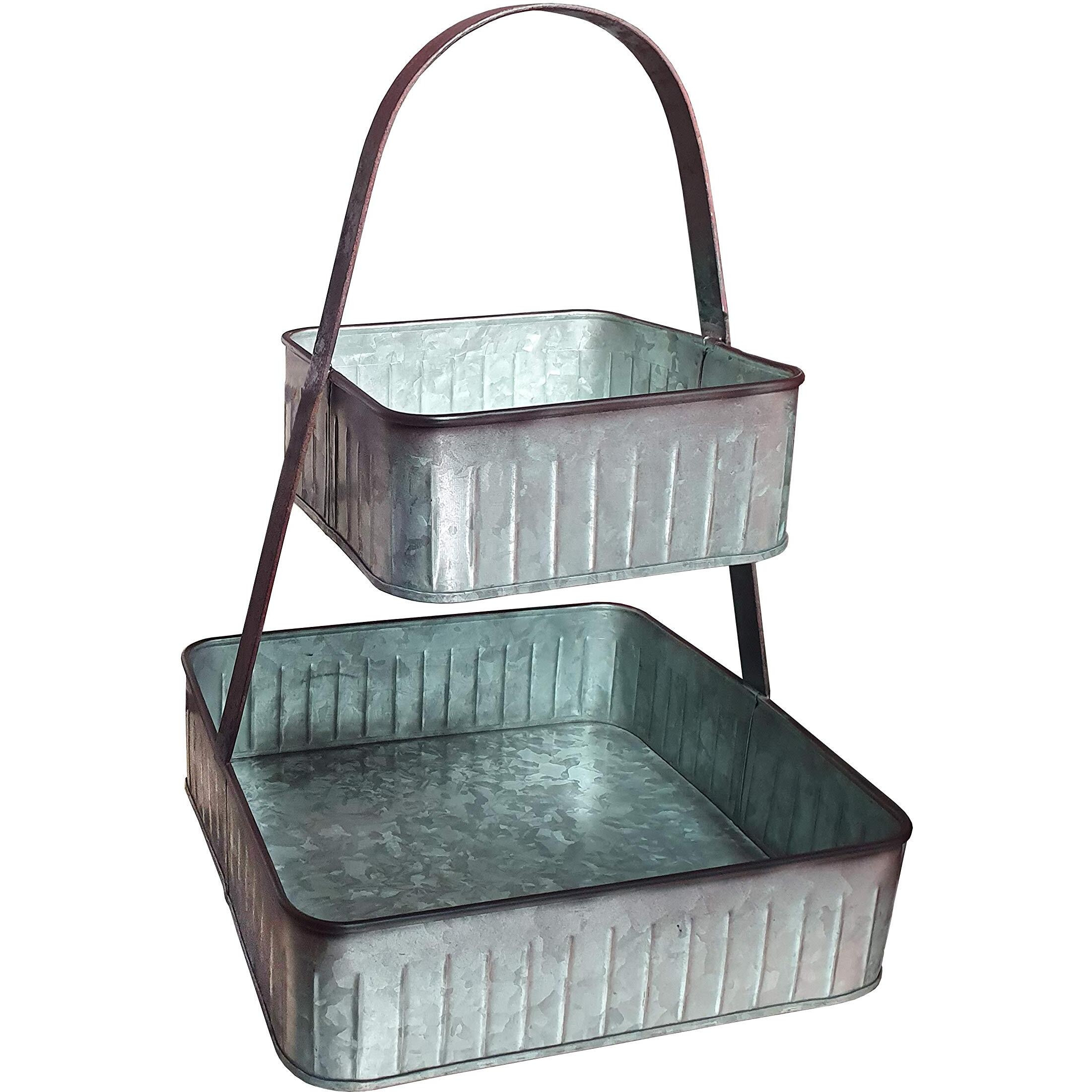Two-Tiered Corrugated Square Tray