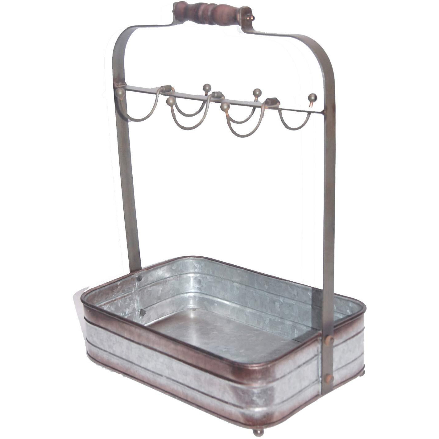 Tabletop Mug Rack with Tray