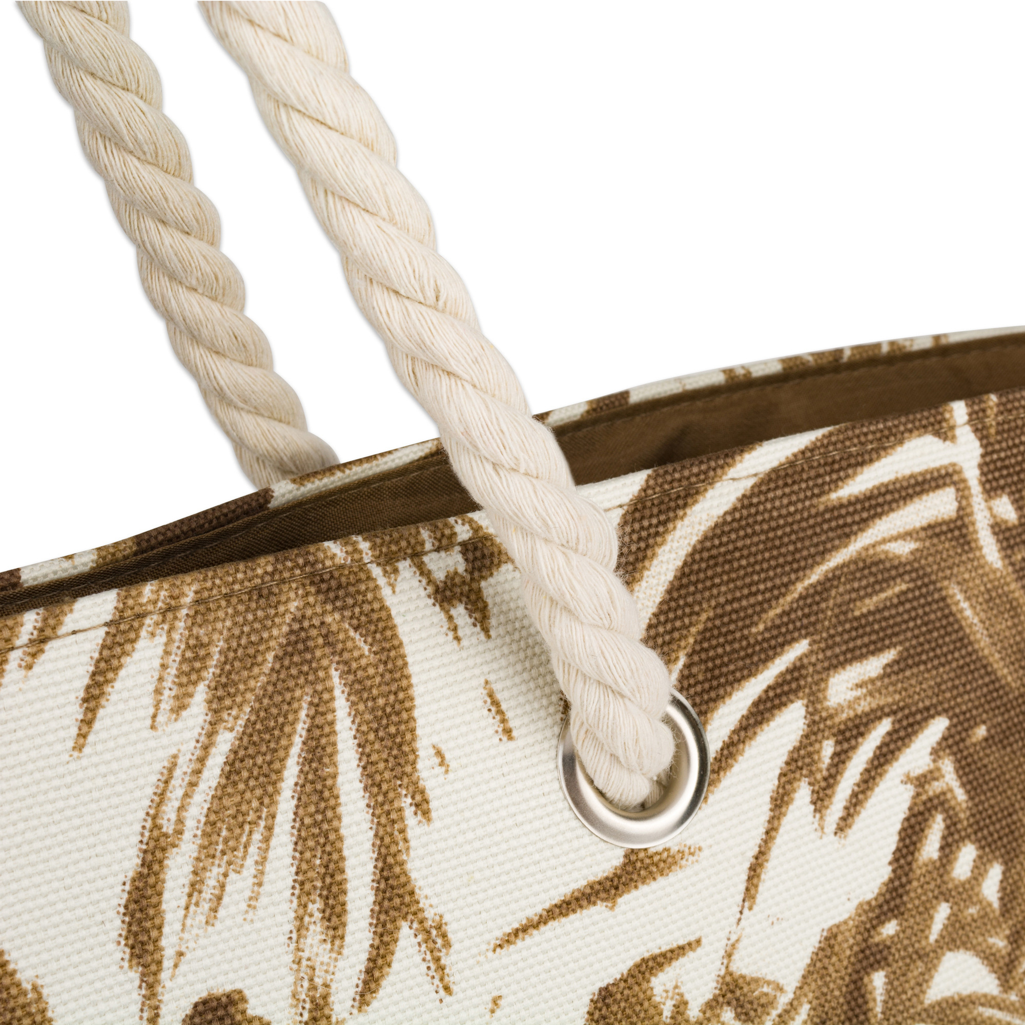 DII Palm Print Bag - Brown