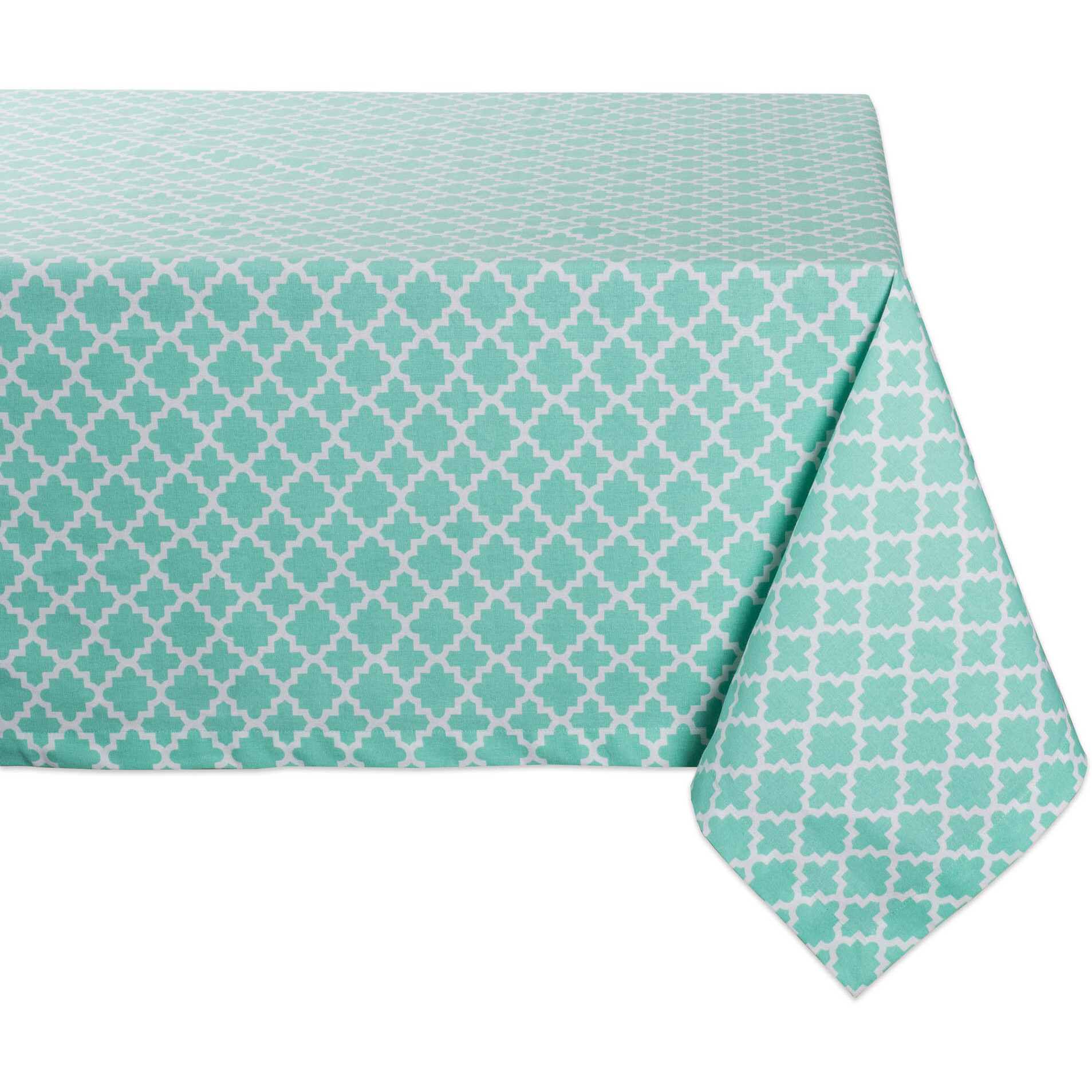 DII Aqua Lattice Tablecloth