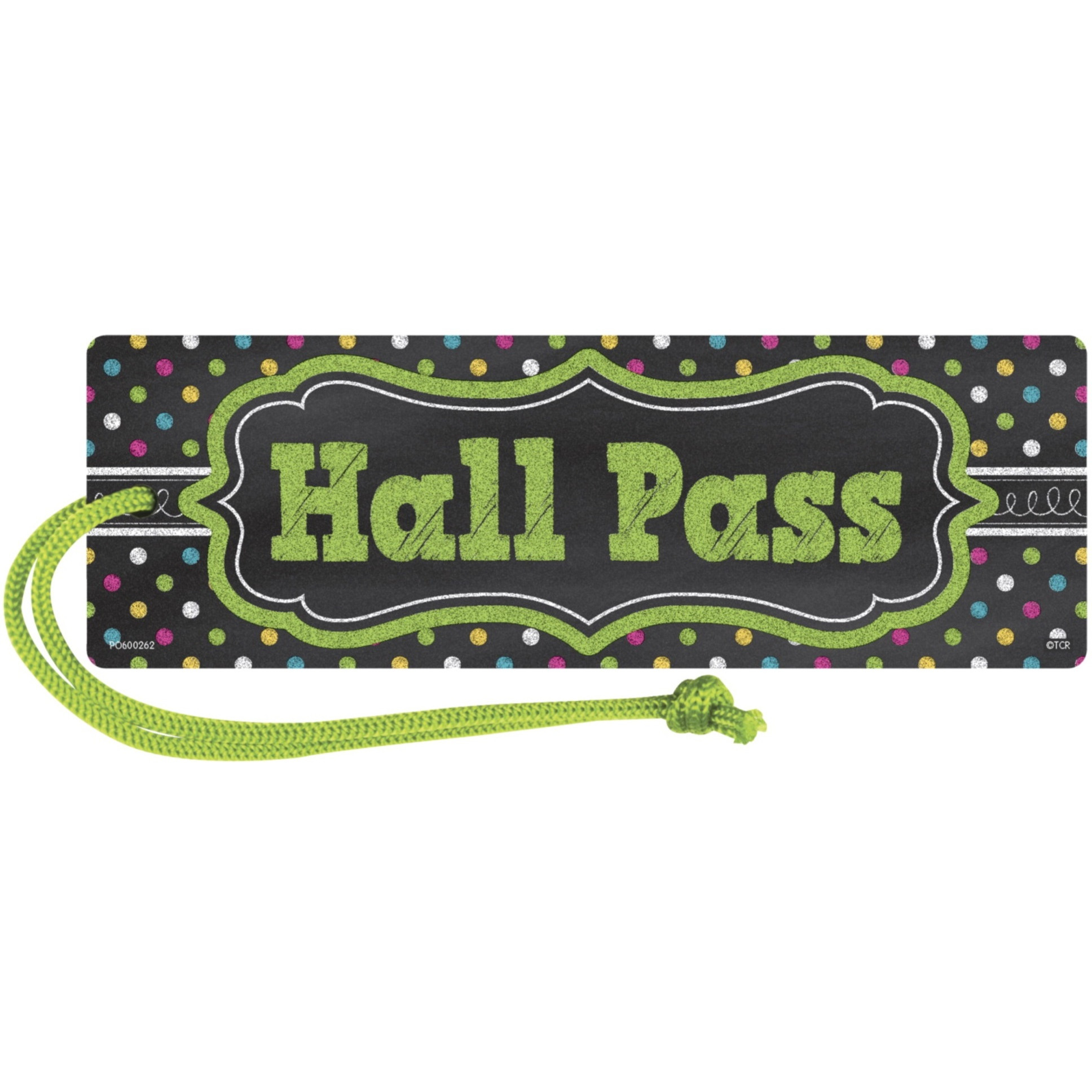 Teacher Created Resources Hall Passes, Magnetic, Chalkboard Brights, Set of 3