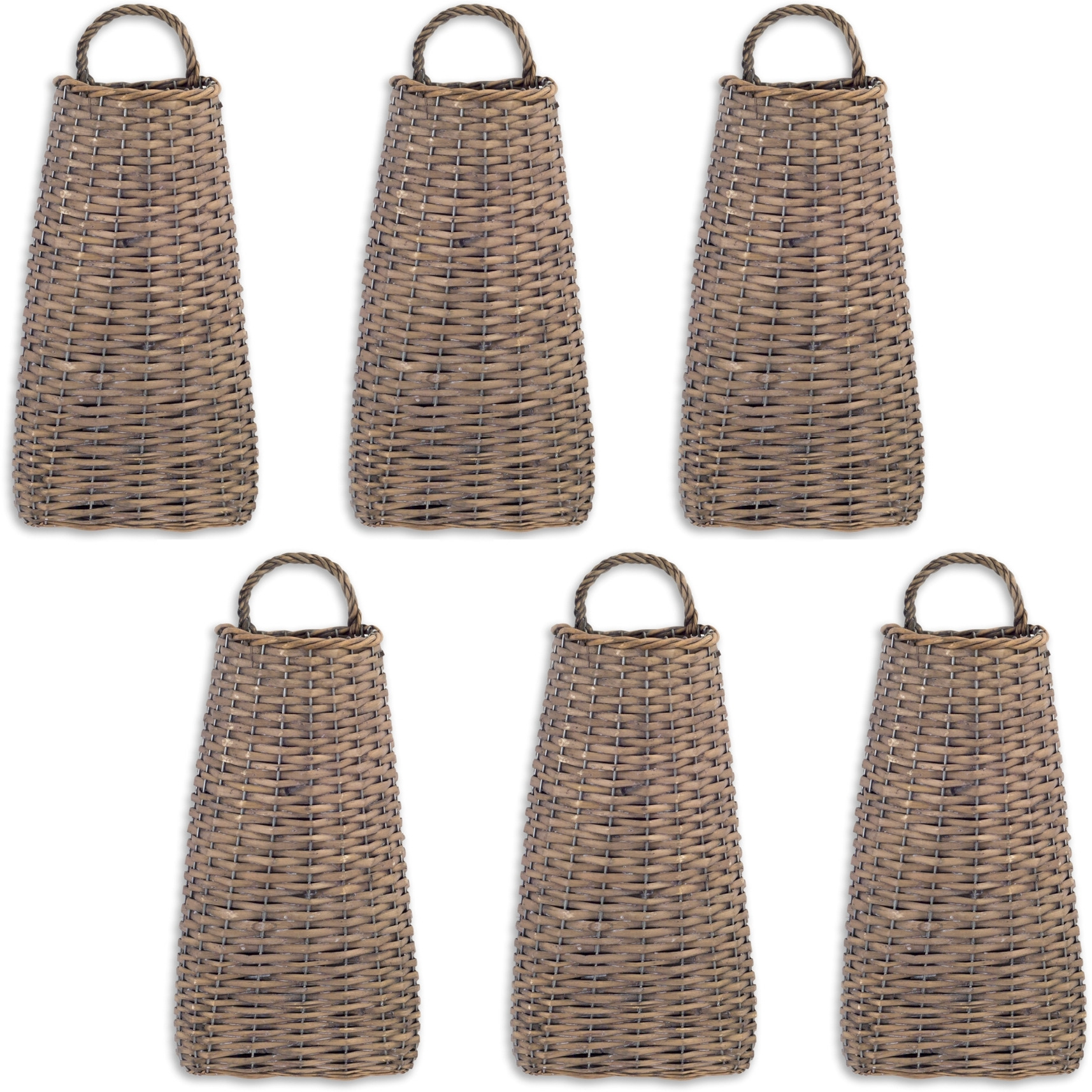 Willow Wall Basket (Set of 6)