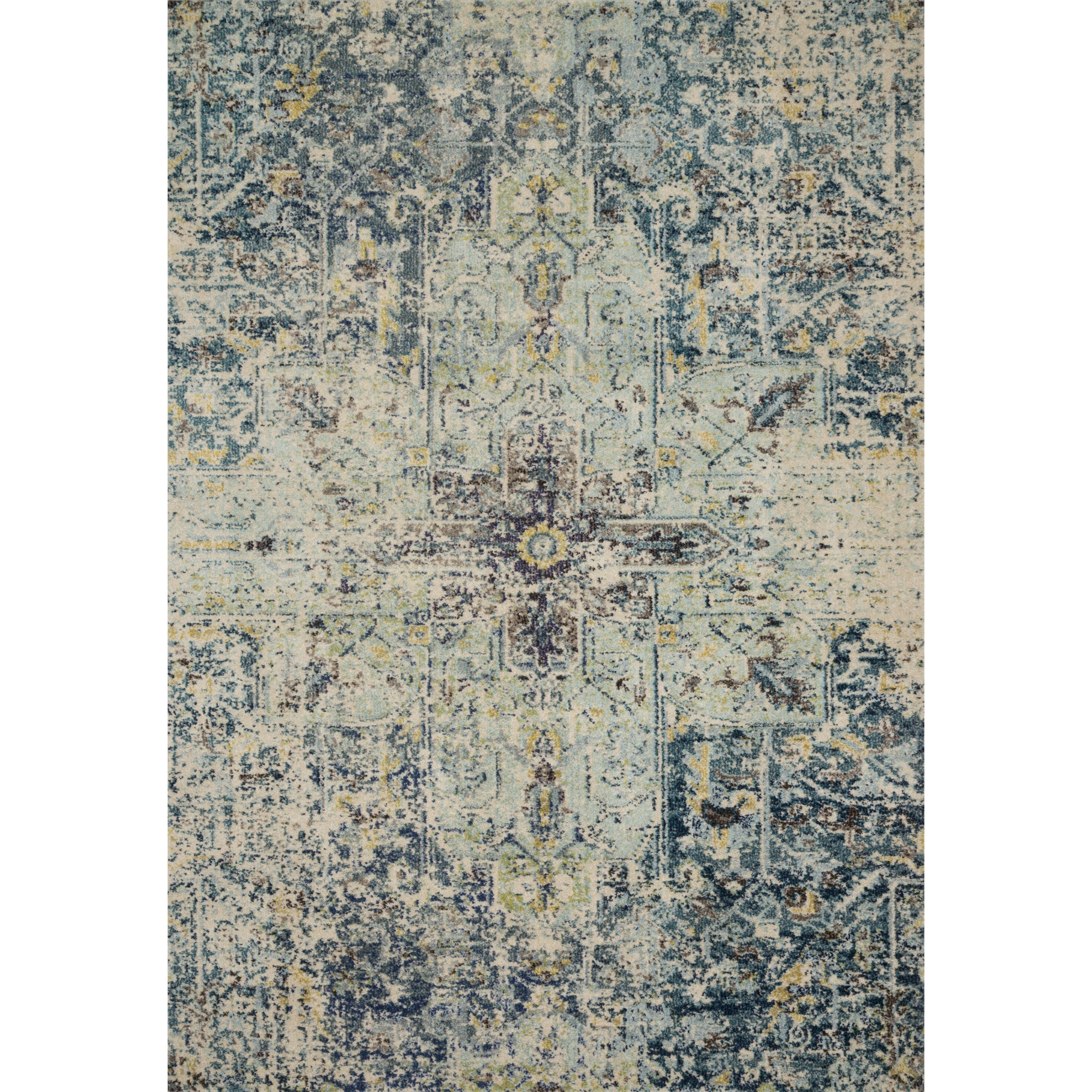 Nadia Aqua / Navy - 5'-1" x 7'-7"