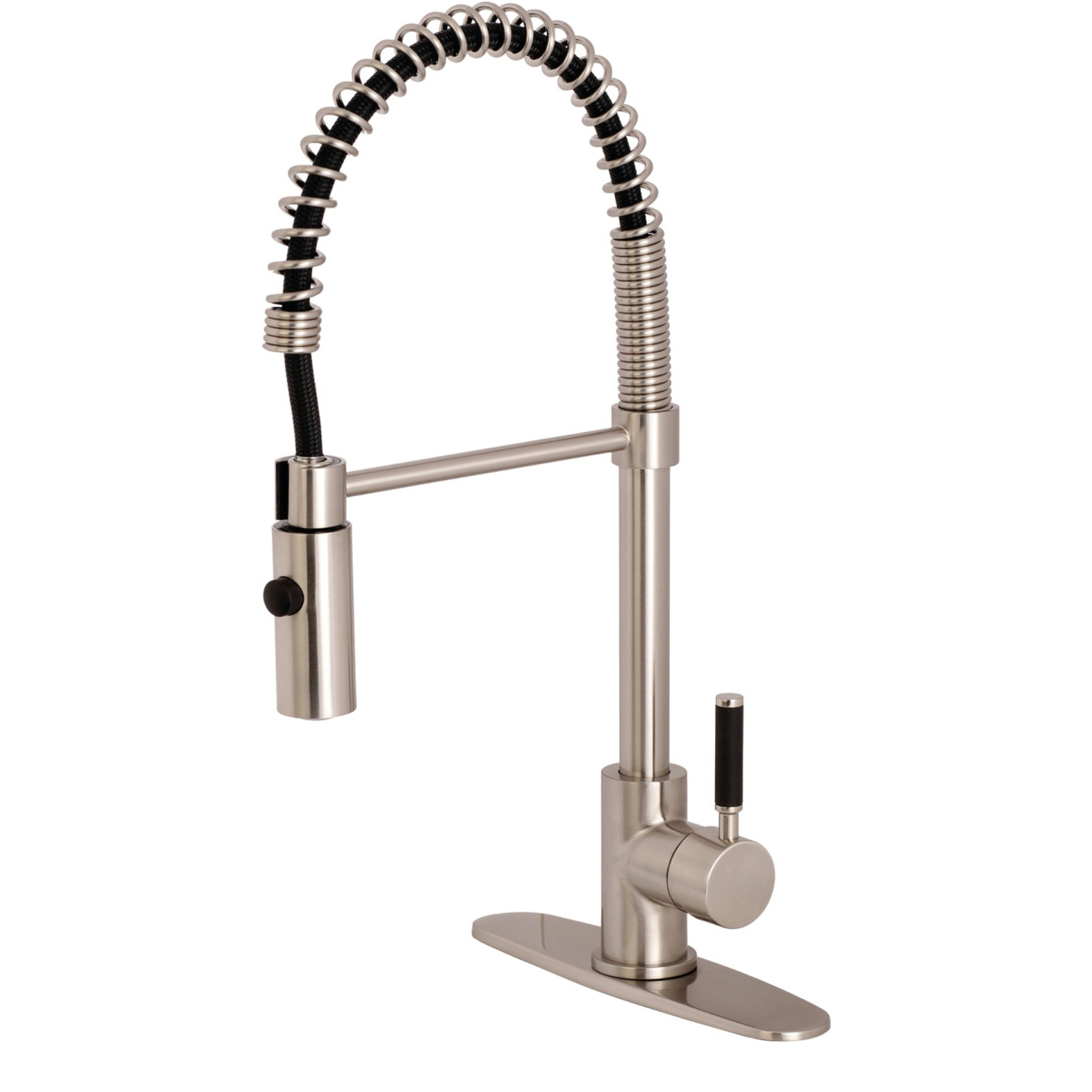 Gourmetier LS8778DKL Single-Handle Pull-Down Kitchen Faucet, Brushed Nickel