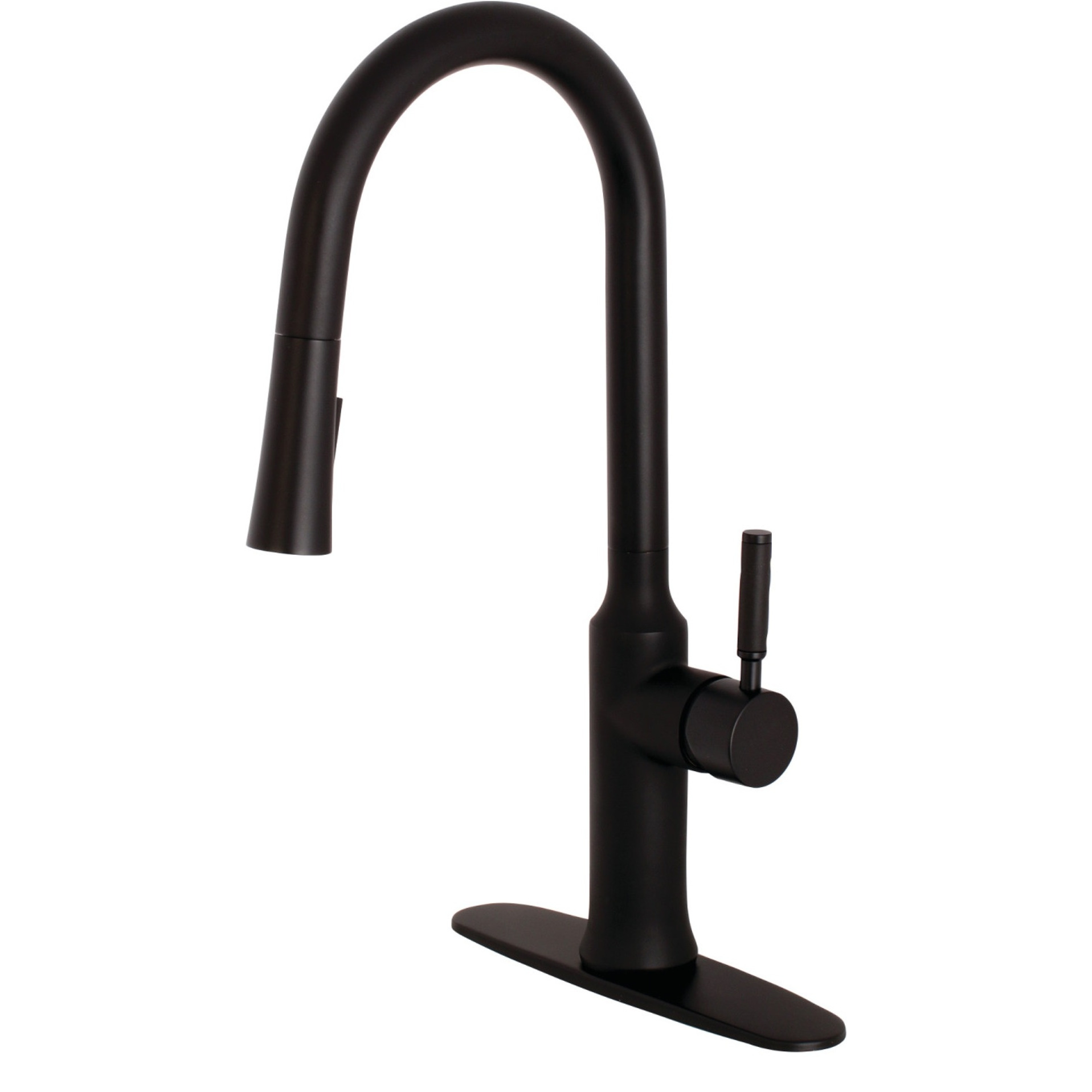 Gourmetier LS2720DKL Single-Handle Pull-Down Kitchen Faucet, Matte Black