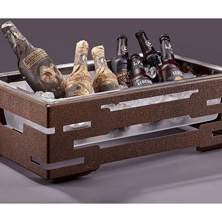 Rosseto Serving Solutions SM318 7 in. Multi-Chef Bronze Cooler with Ice Tub - 1 EA