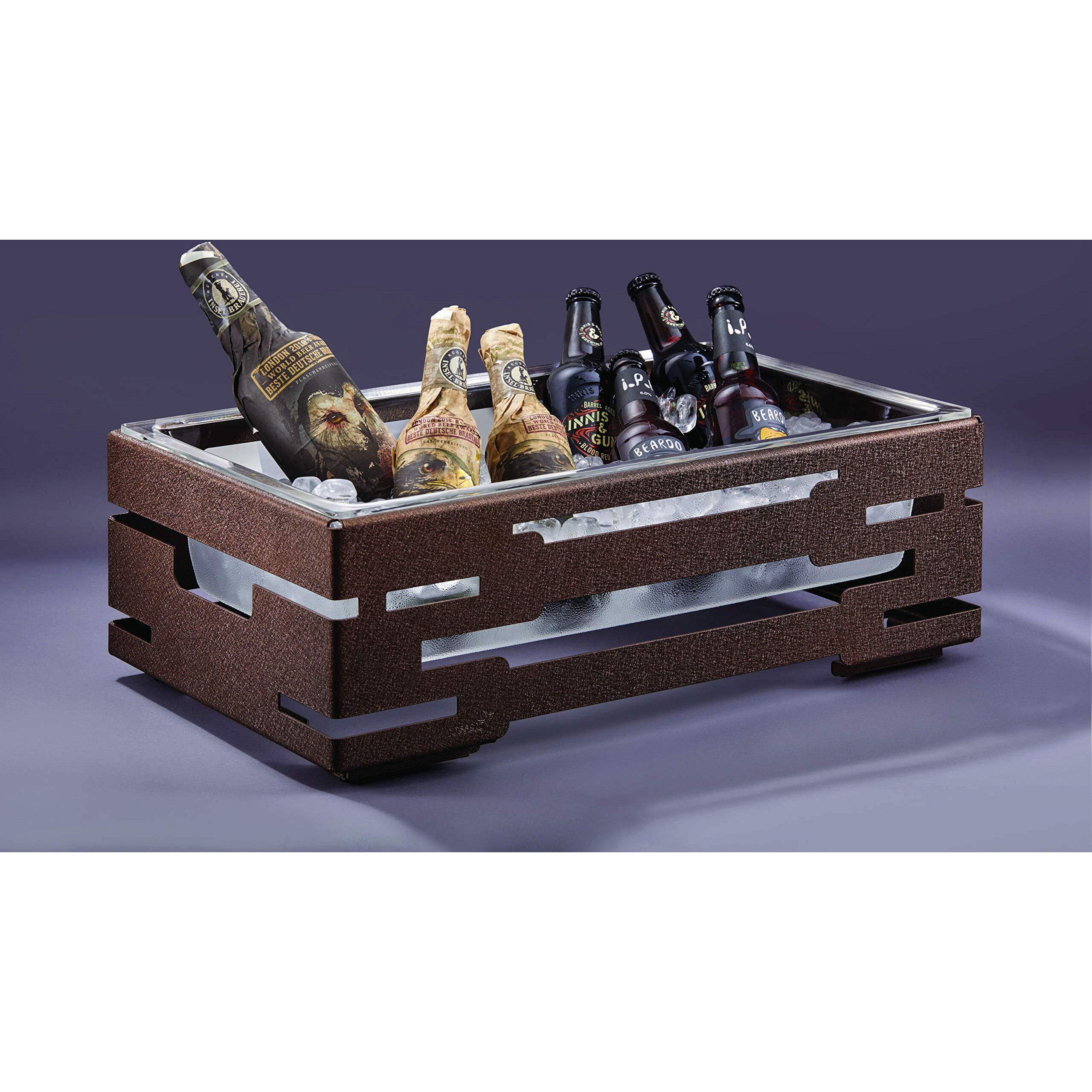 Rosseto Serving Solutions SM318 7 in. Multi-Chef Bronze Cooler with Ice Tub - 1 EA