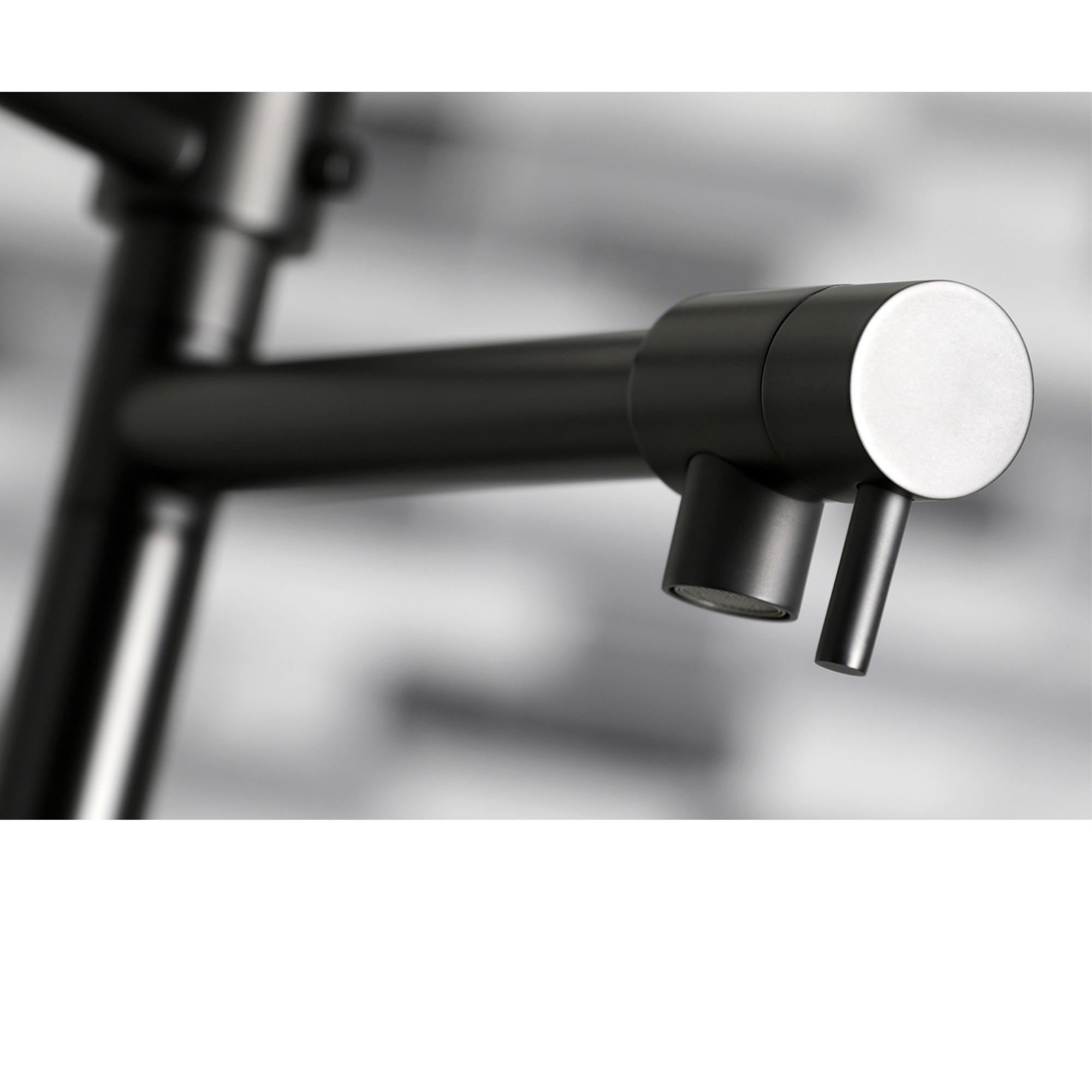Gourmetier LS8500CTL Continental Single-Handle Pre-Rinse Kitchen Faucet, Matte Black