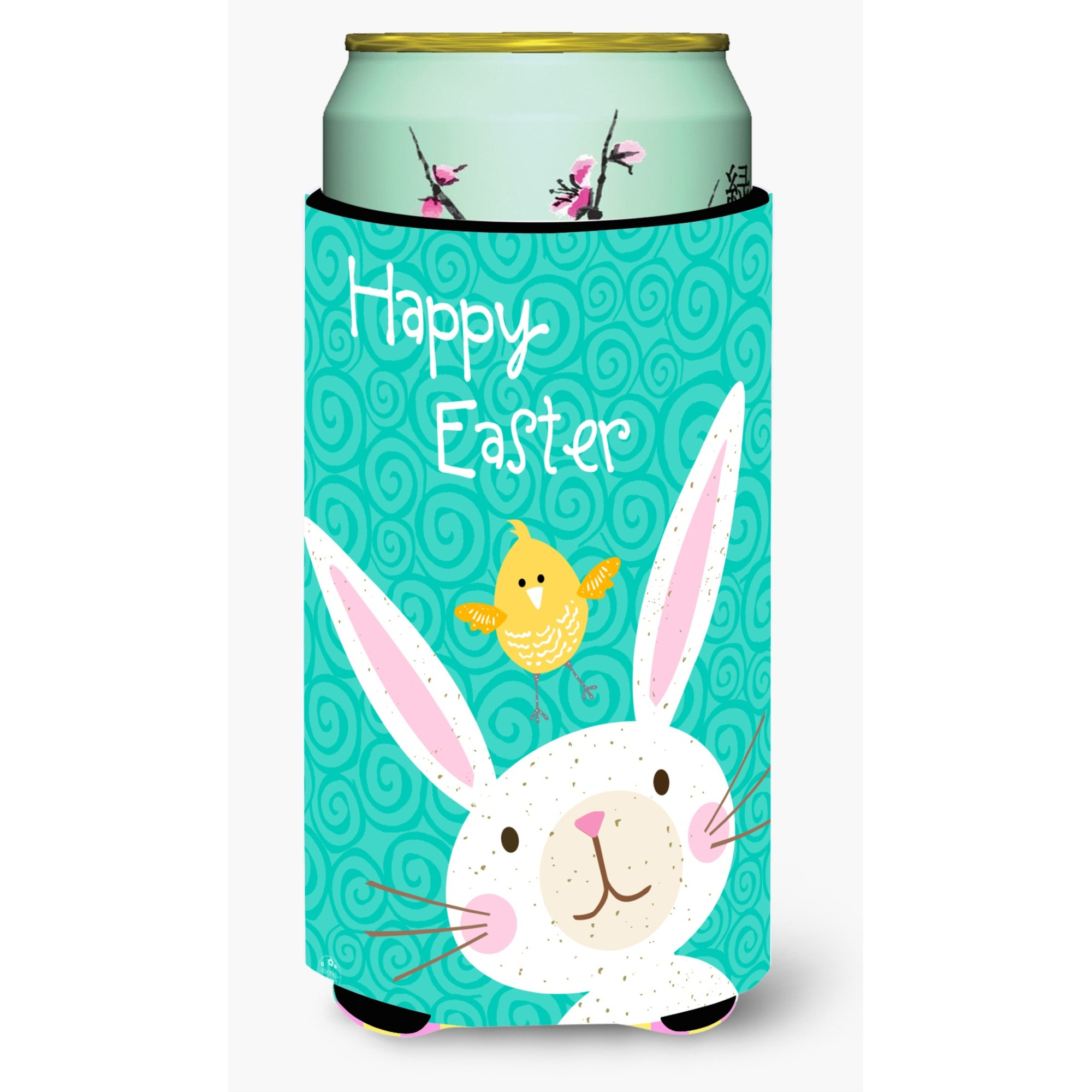 &quotCaroline's Treasures Happy Easter Rabbit Tall Boy Insulator Hugger cold-beverage-koozies, TBC, Multicolor"