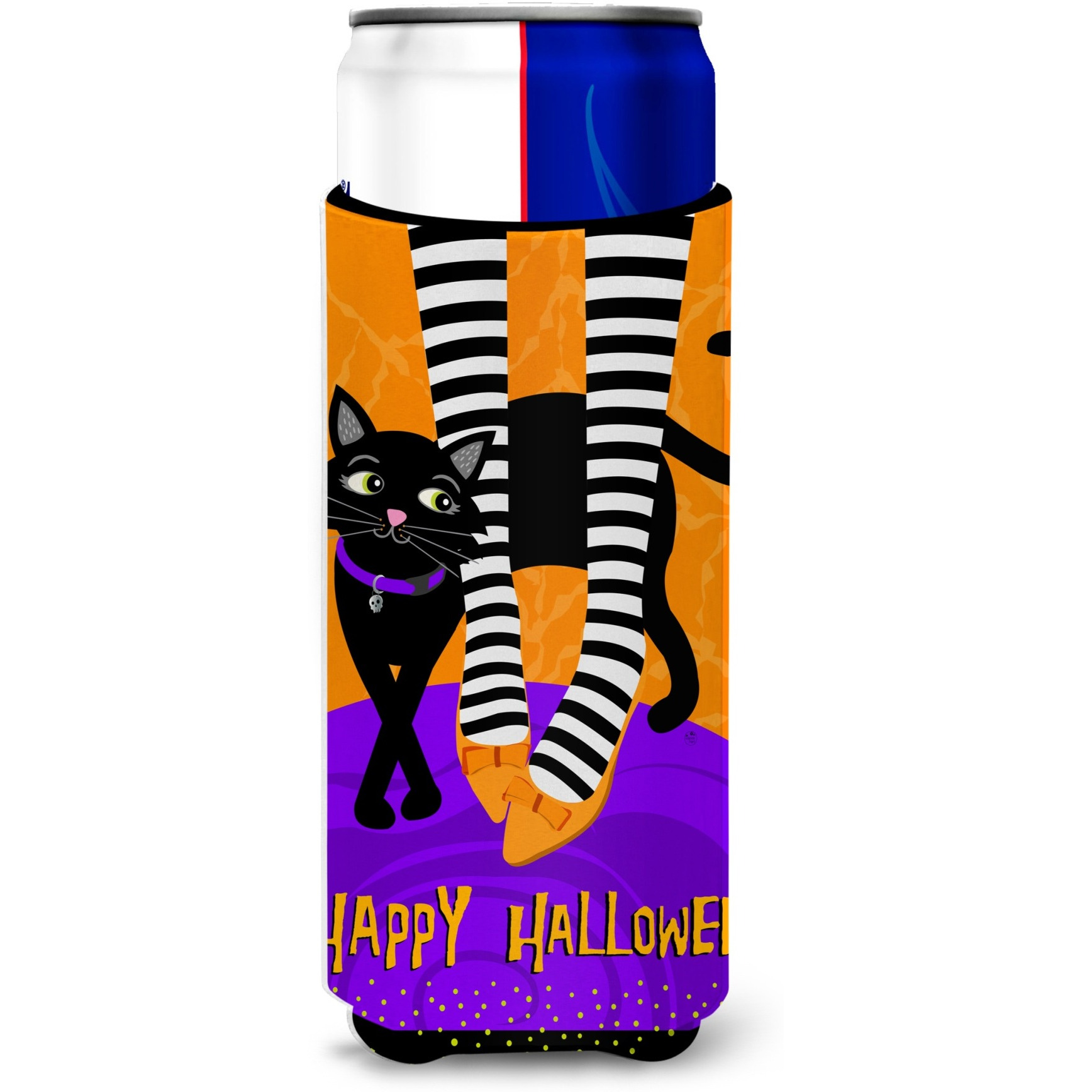 &quotCaroline's Treasures Halloween Witches Feet Michelob Ultra Hugger for slim cans cold-beverage-koozies, MUK, Multicolor"