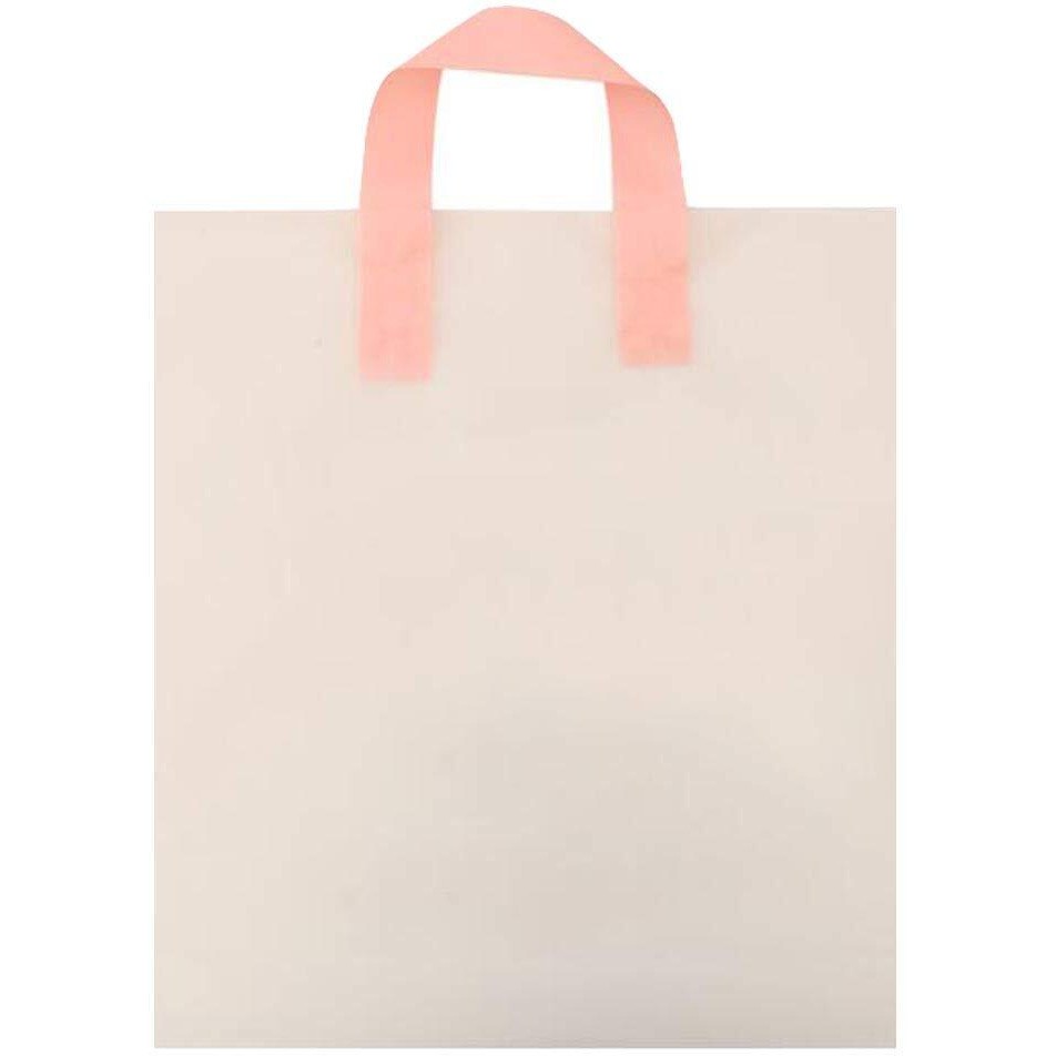 Transparent -50 Pcs Plastic Shopping Bags Boutique Bags Retail Clothing Tote Bag